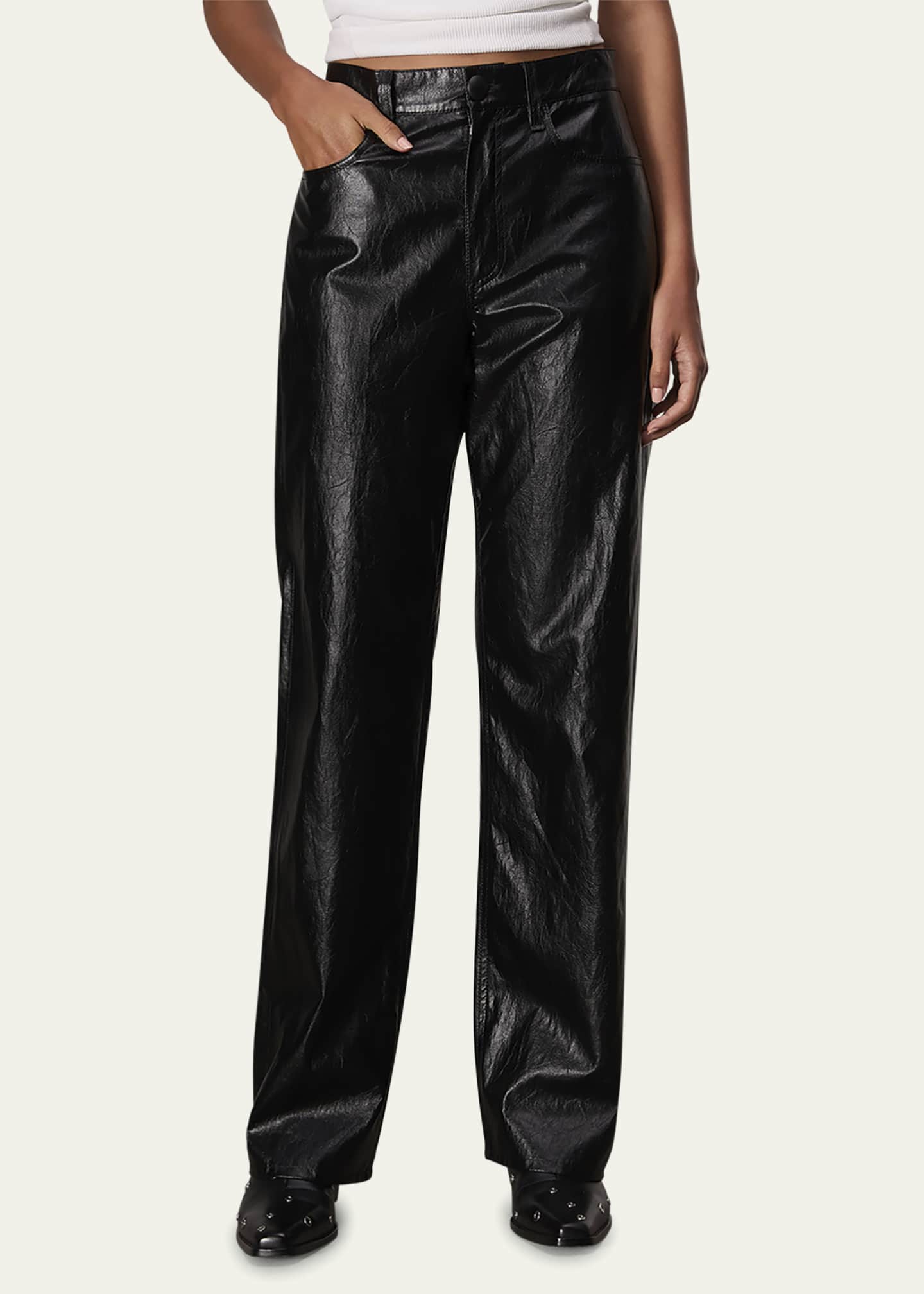 Rag & Bone Shea Straight Faux Leather Pants Image 4 of 5