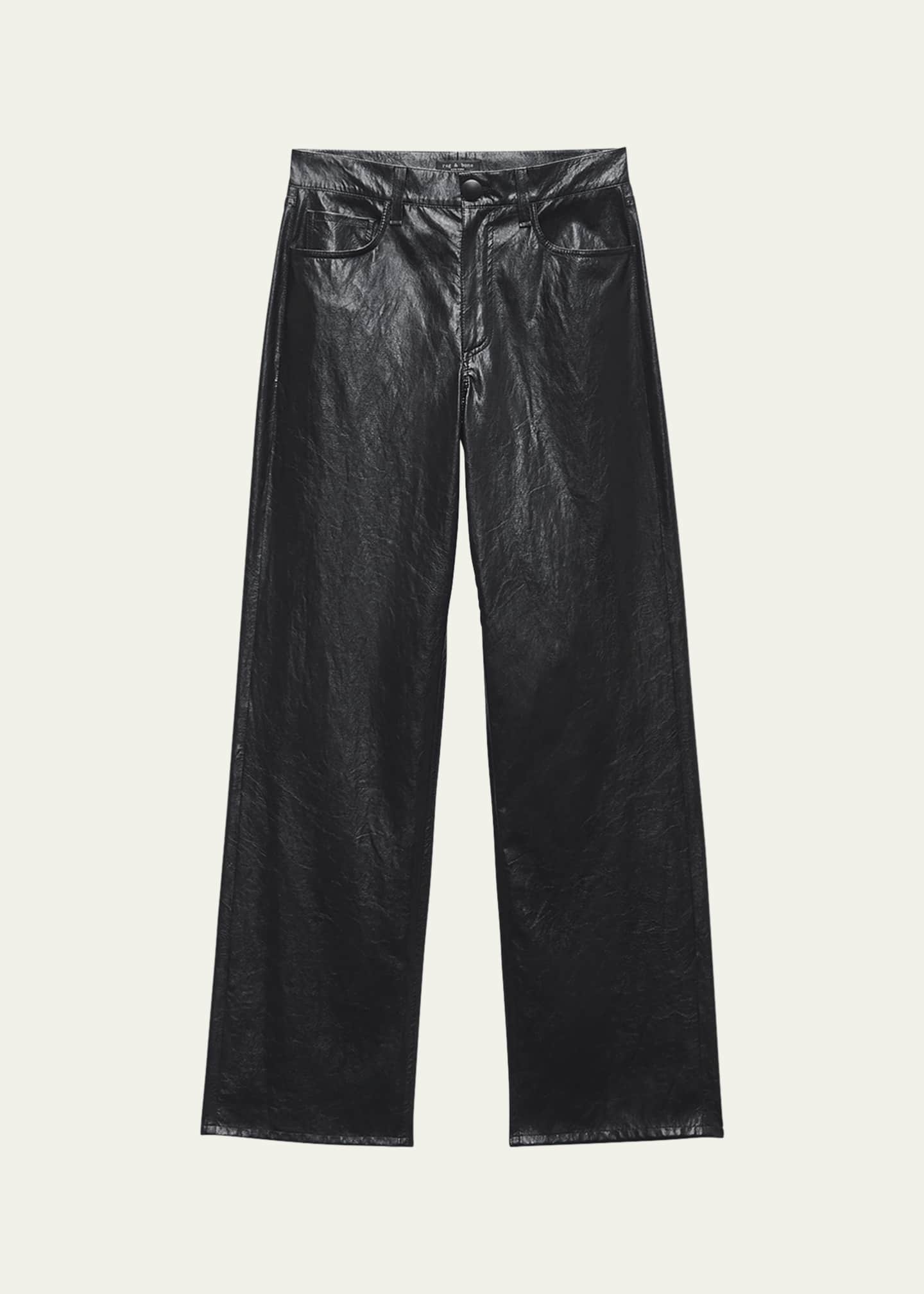 Rag & Bone Shea Straight Faux Leather Pants Image 1 of 5