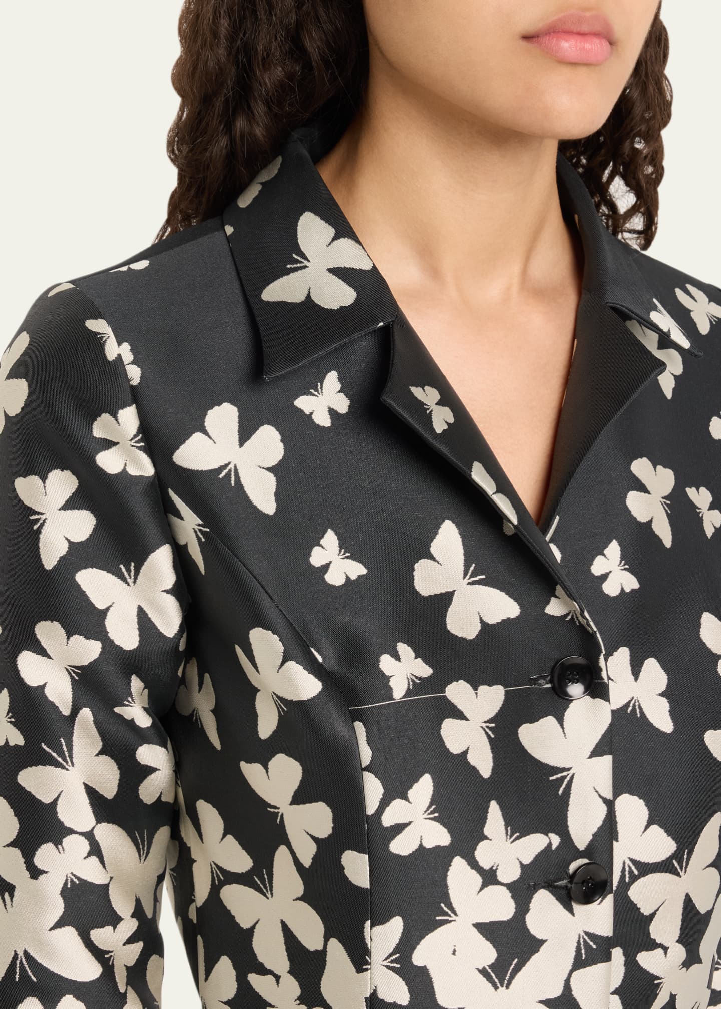 Rickie Freeman for Teri Jon Butterfly Mikado Midi Shirtdress Image 5 of 5