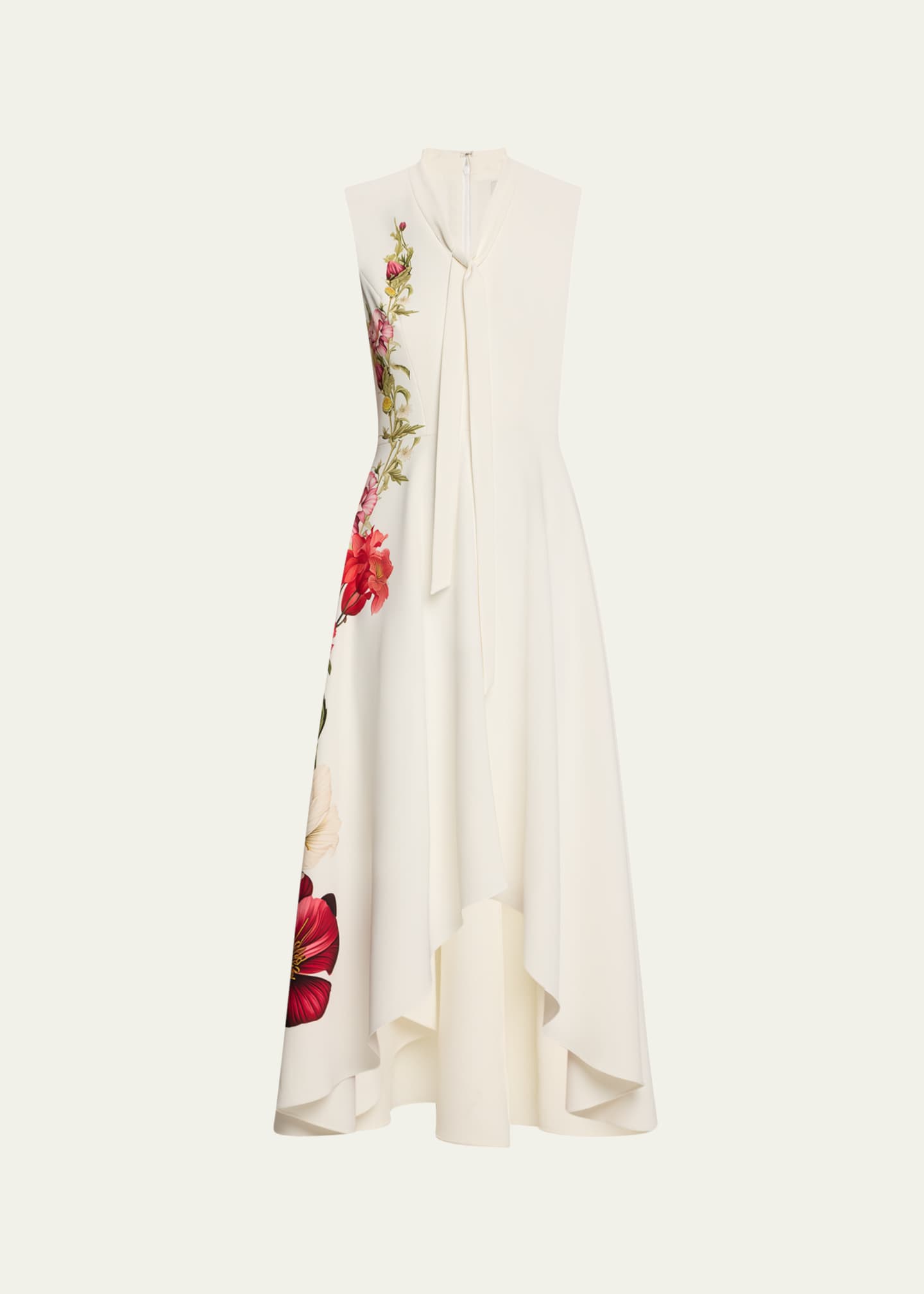 Rickie Freeman for Teri Jon Sleeveless High-Low Crepe Maxi Dress Image 1 of 5