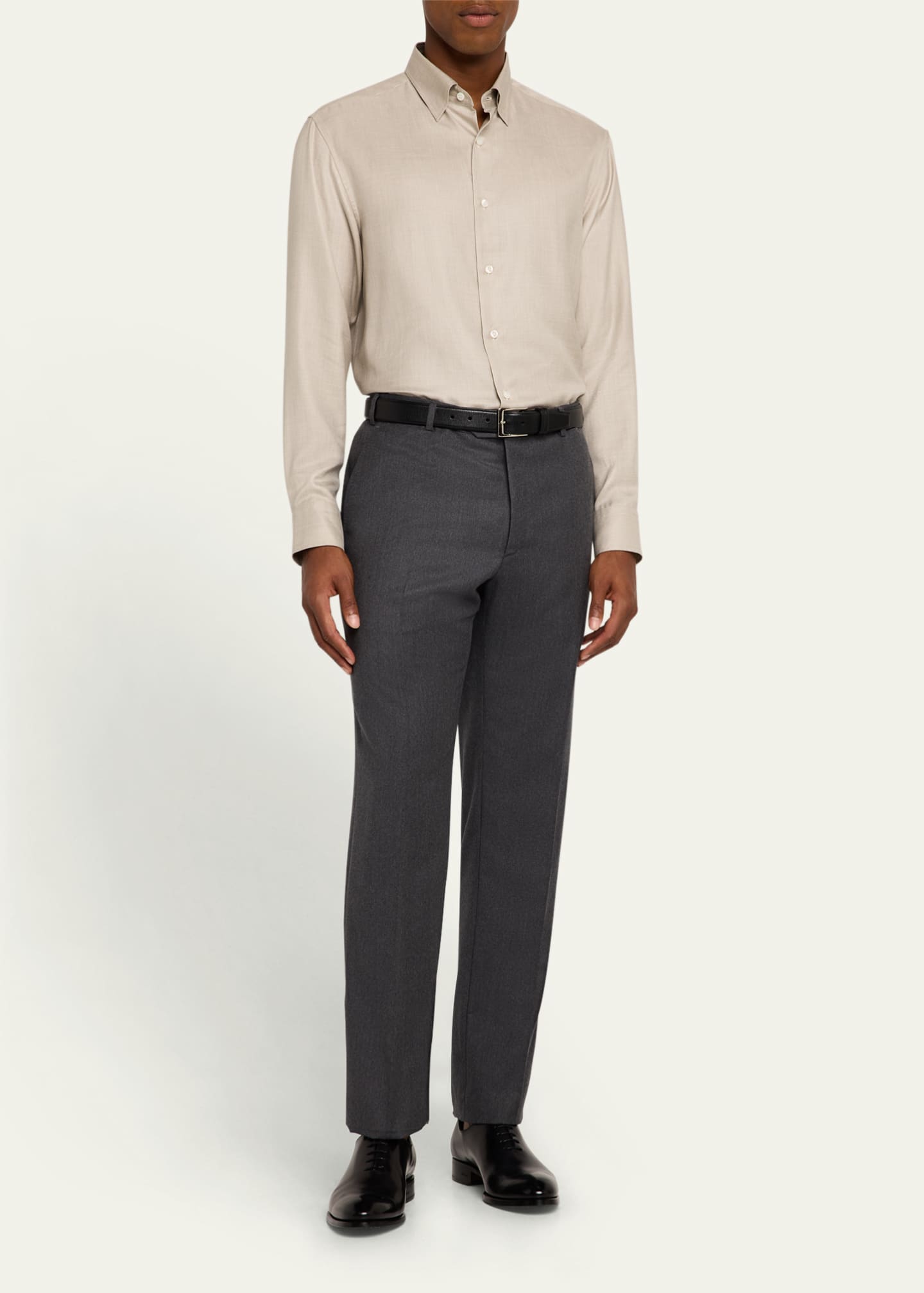 Brioni Men's Silk, Linen and Cashmere Sport Shirt Image 2 of 5