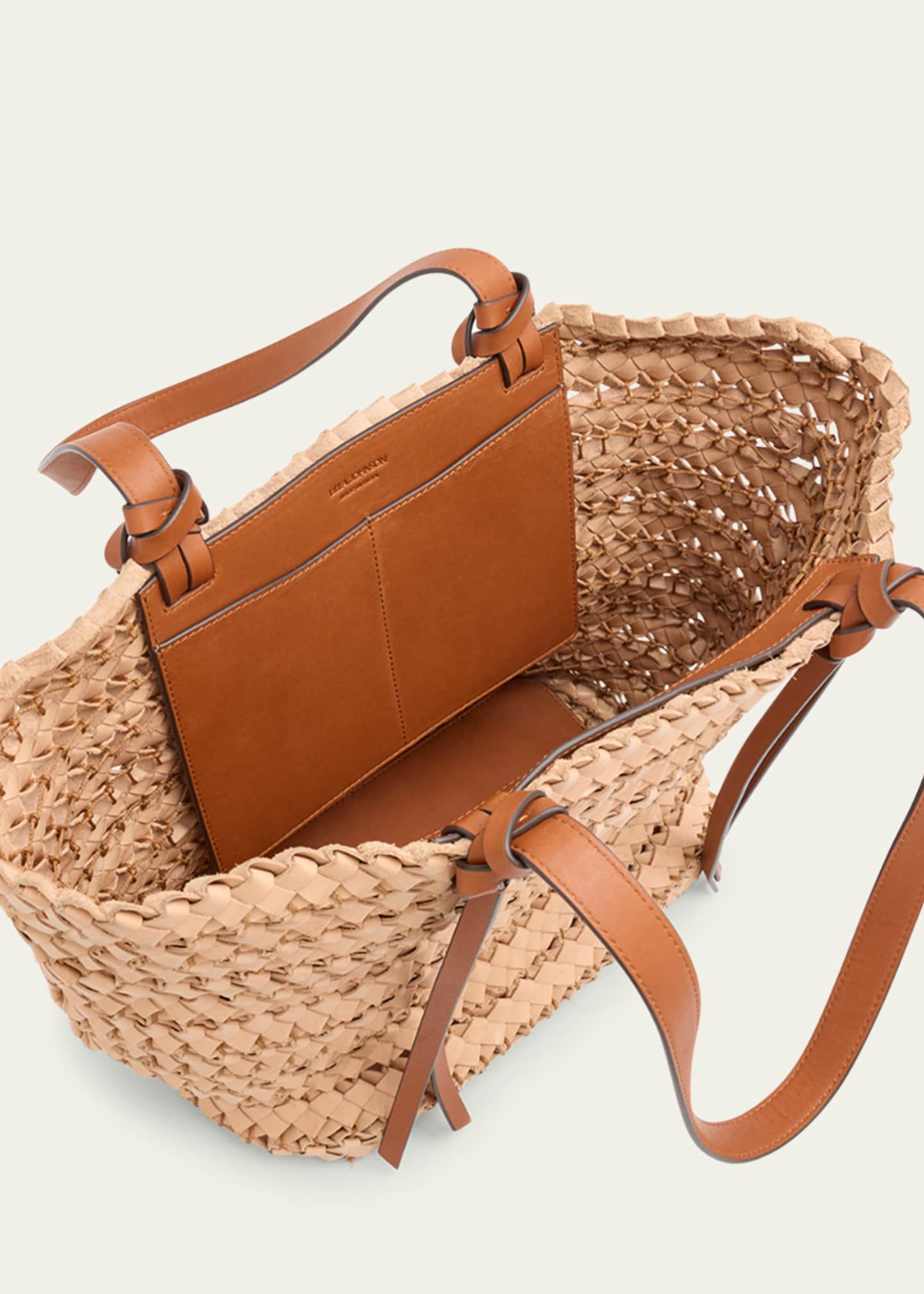 Ulla Johnson Imani Large Woven Leather Tote Bag Image 4 of 5