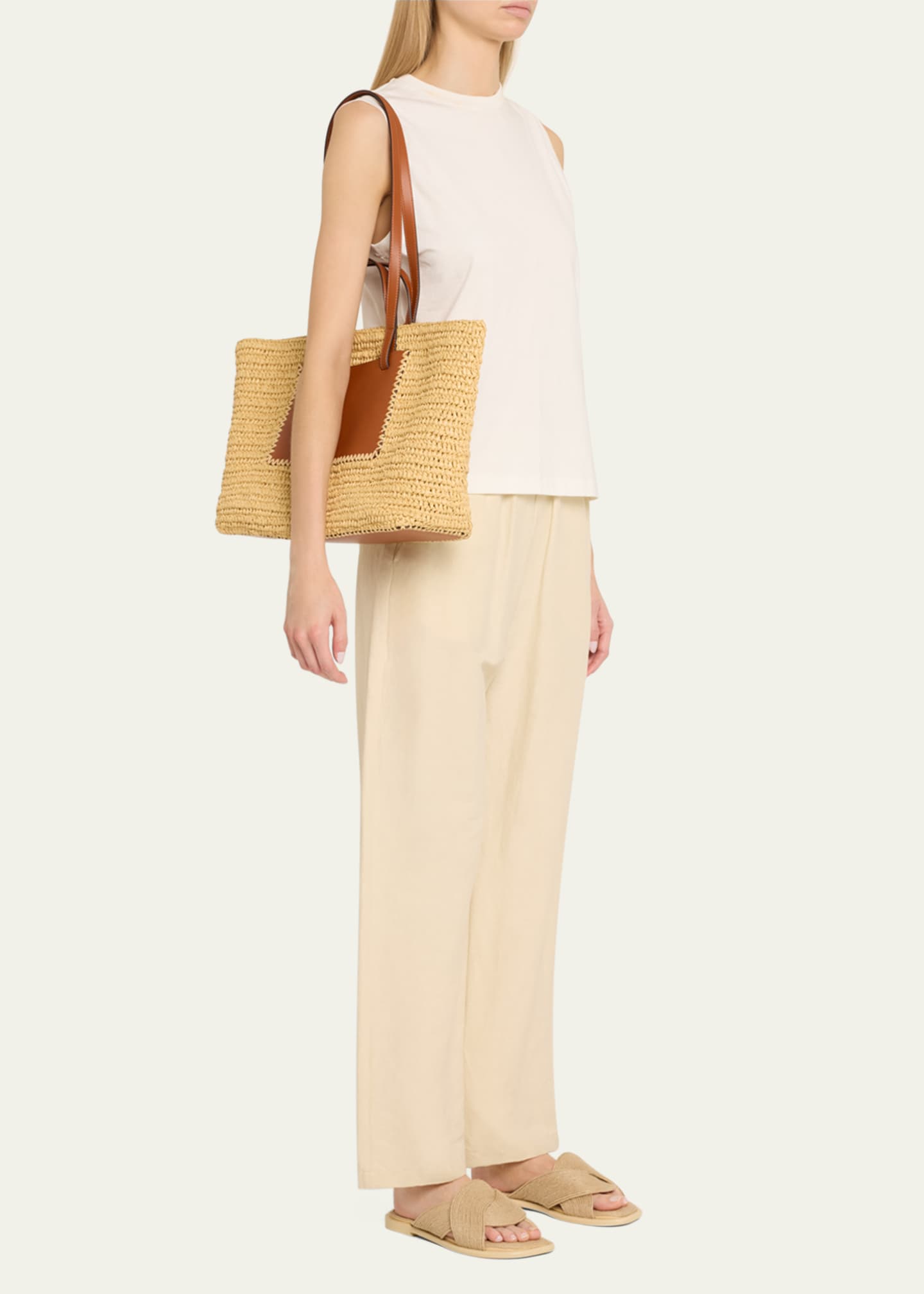 Ulla Johnson Lali Large Raffia Tote Bag Image 5 of 6