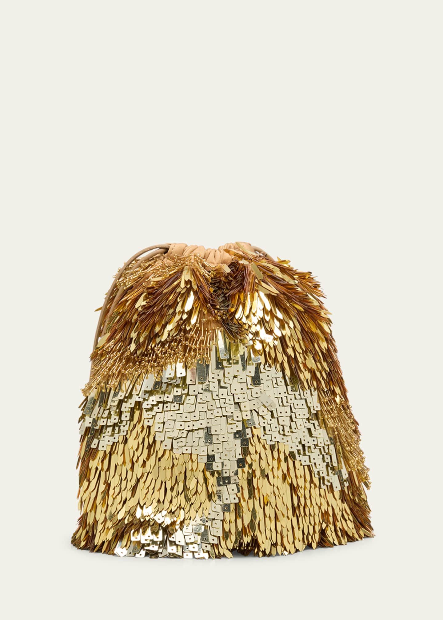 Ulla Johnson Celeste Sequined Drawstring Shoulder Bag Image 3 of 6