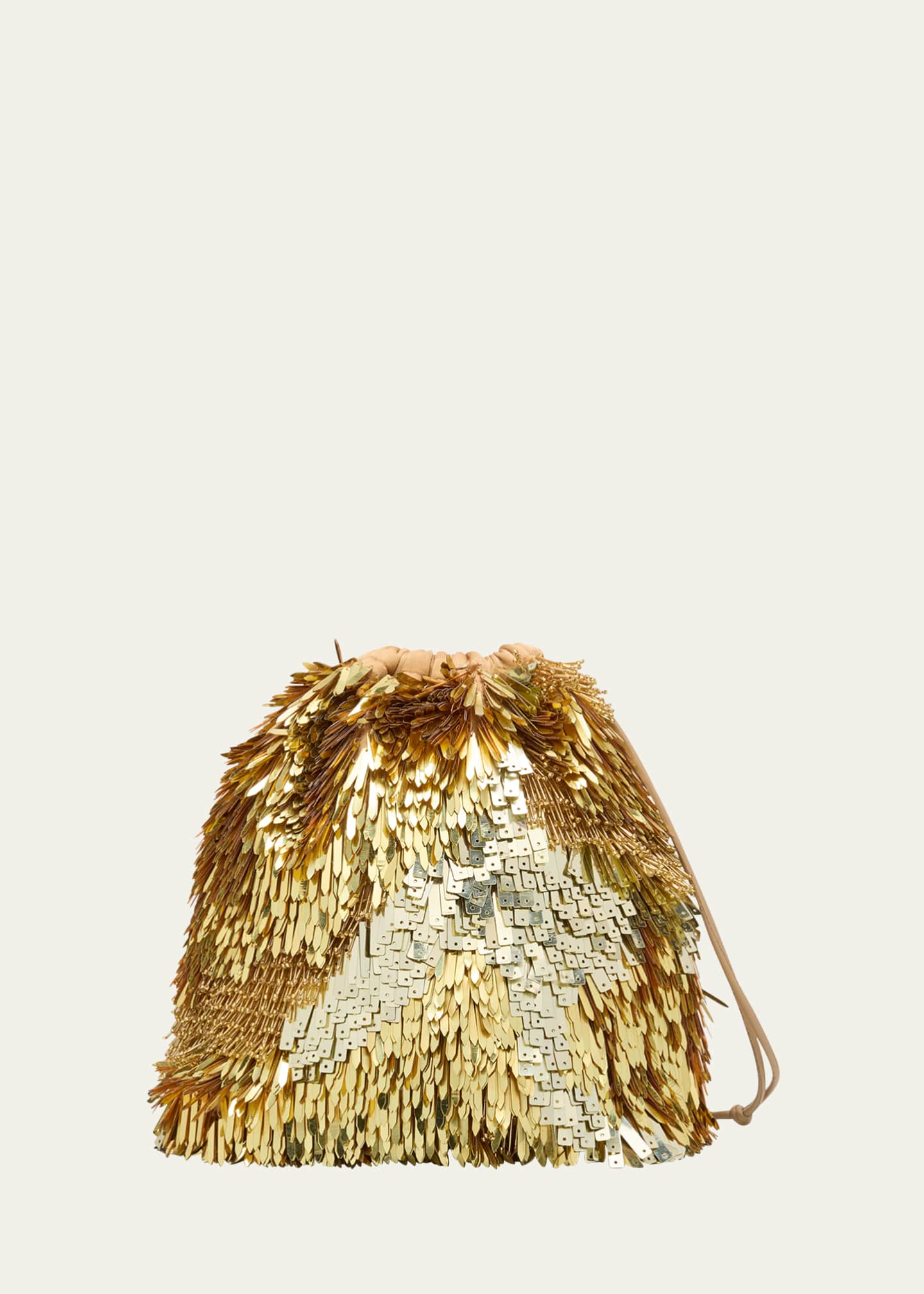Ulla Johnson Celeste Sequined Drawstring Shoulder Bag Image 1 of 6