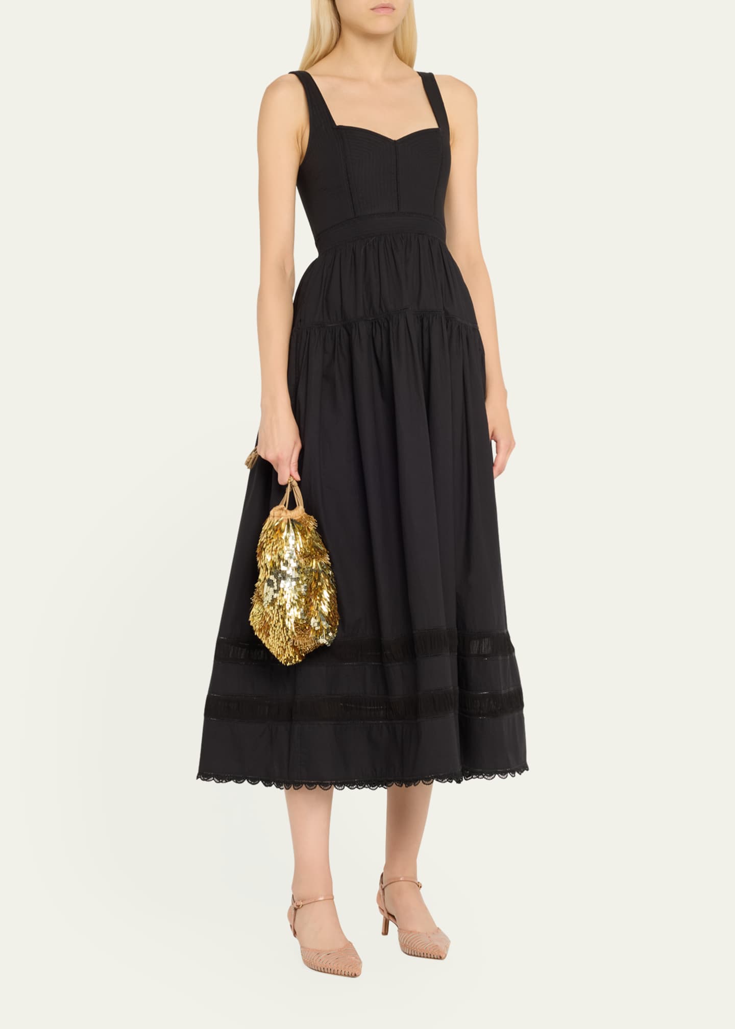 Ulla Johnson Celeste Sequined Drawstring Shoulder Bag Image 5 of 6