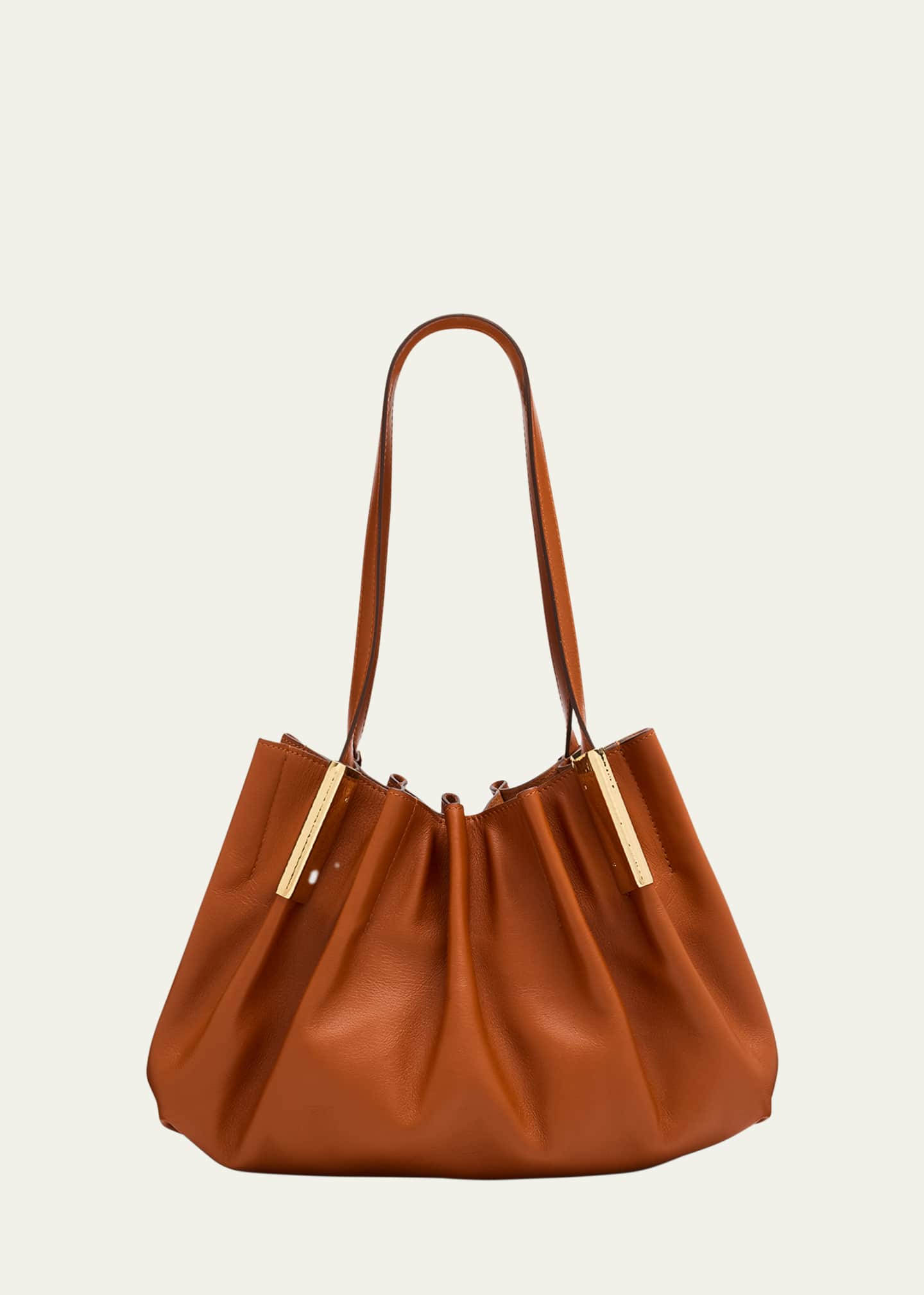 Ulla Johnson Isadora Mini Ruched Leather Tote Bag Image 1 of 6