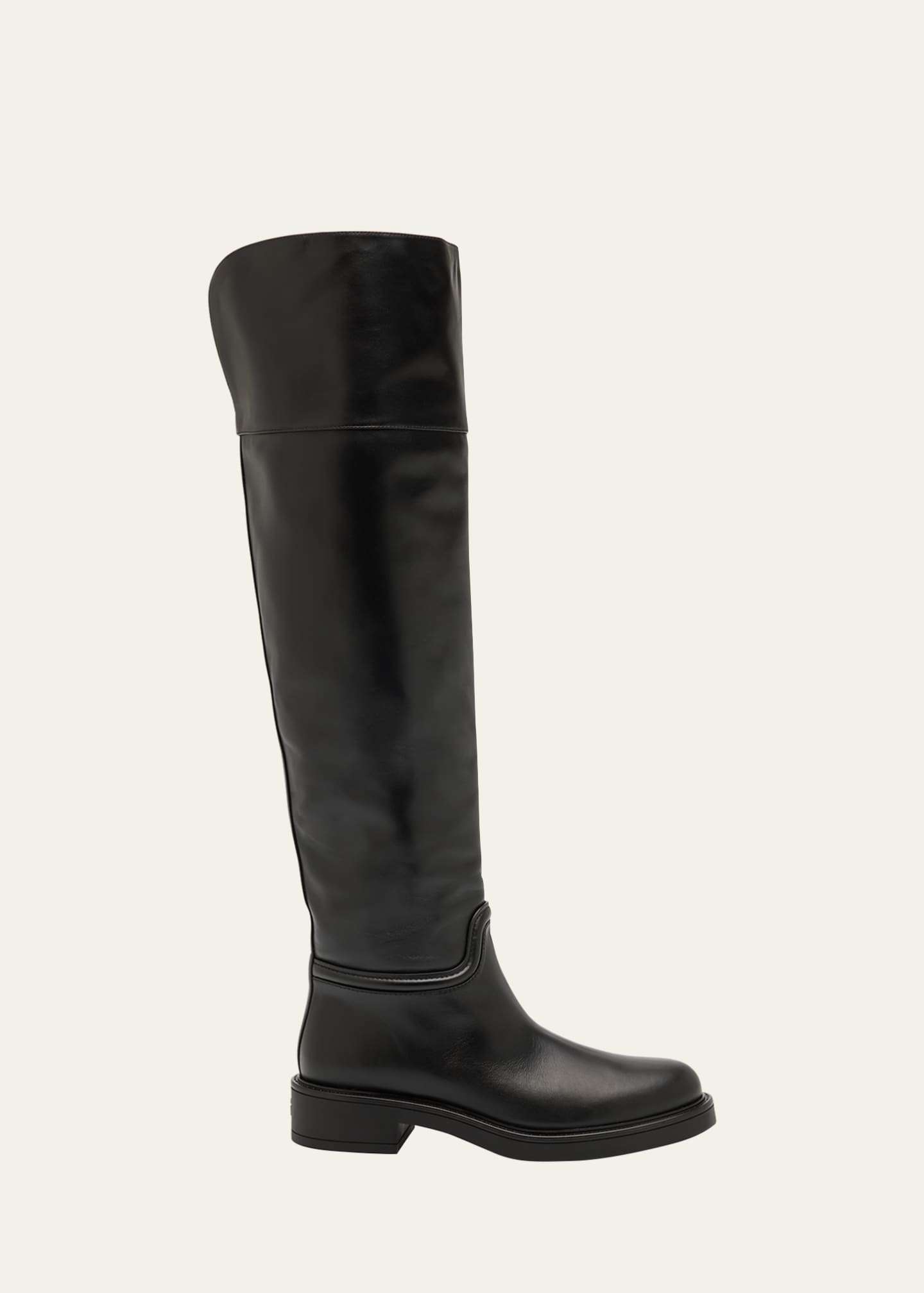 Stuart Weitzman Celia Leather Over-The-Knee Riding Boots Image 1 of 6