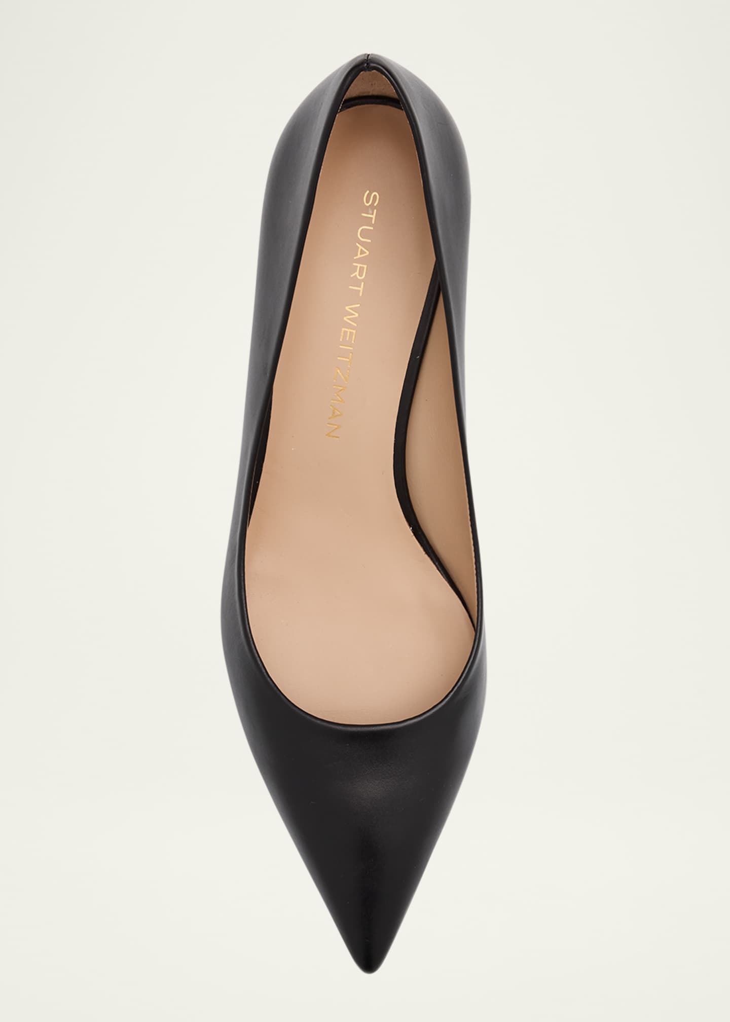 Stuart Weitzman Stuart Leather Kitten-Heel Pumps Image 6 of 6