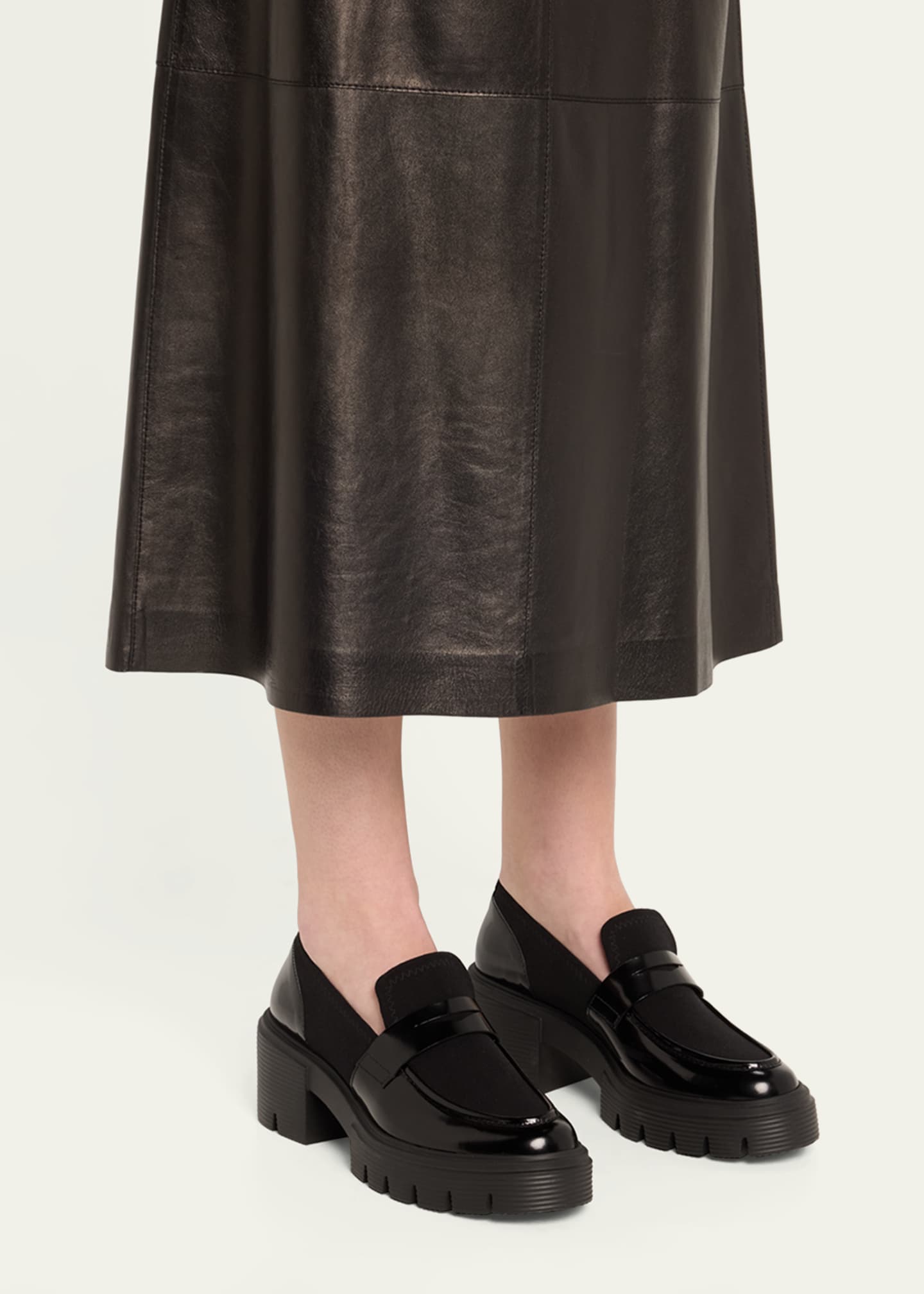 Stuart Weitzman Soho Leather Casual Penny Loafers Image 2 of 6