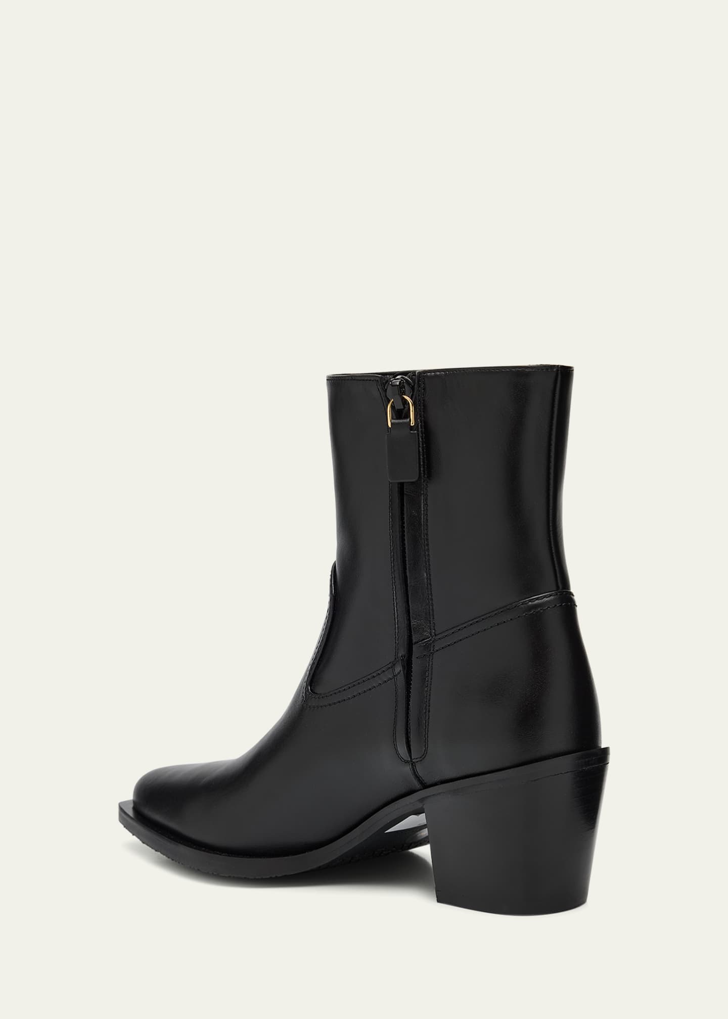 Stuart Weitzman Tate Pointed Zip Leather Booties Image 4 of 6