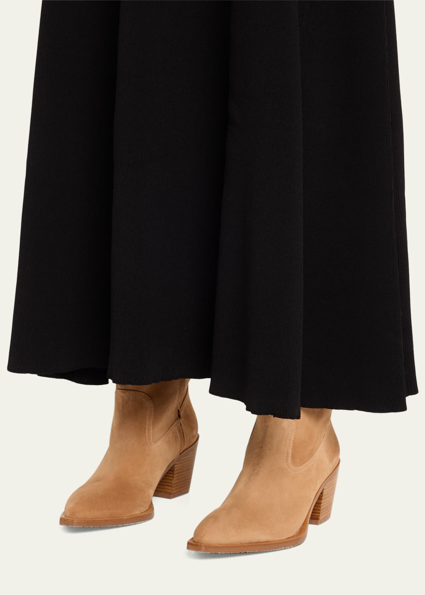 Stuart Weitzman Tate Knee-High Pointed Suede Boots Image 2 of 6