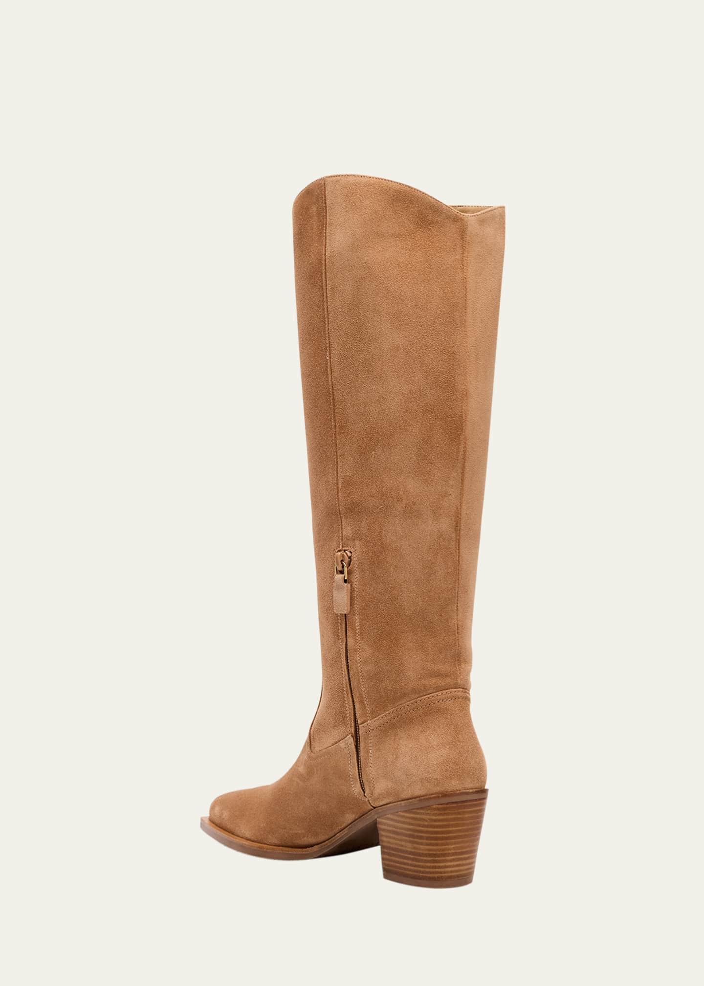 Stuart Weitzman Tate Knee-High Pointed Suede Boots Image 4 of 6