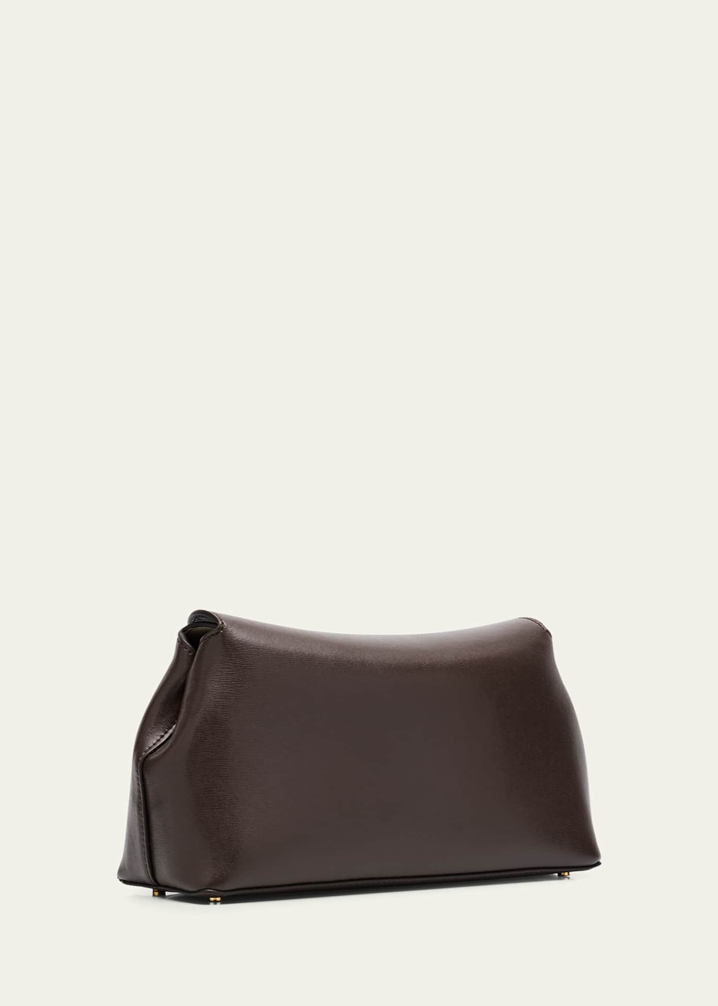 Toteme T Lock Flap Leather Clutch Bag Image 3 of 5