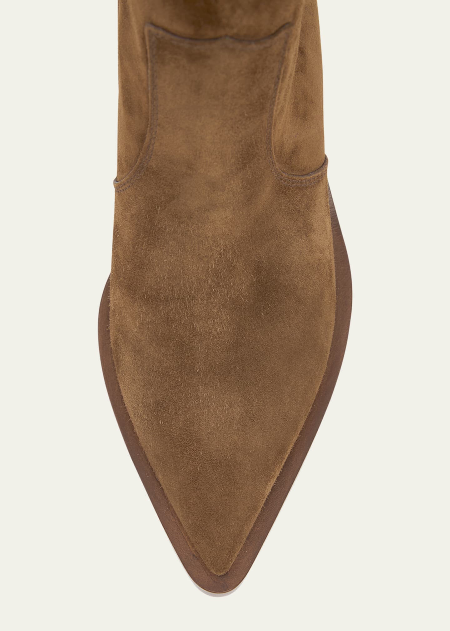 Gianvito Rossi Suede Short Western Boots Image 6 of 6