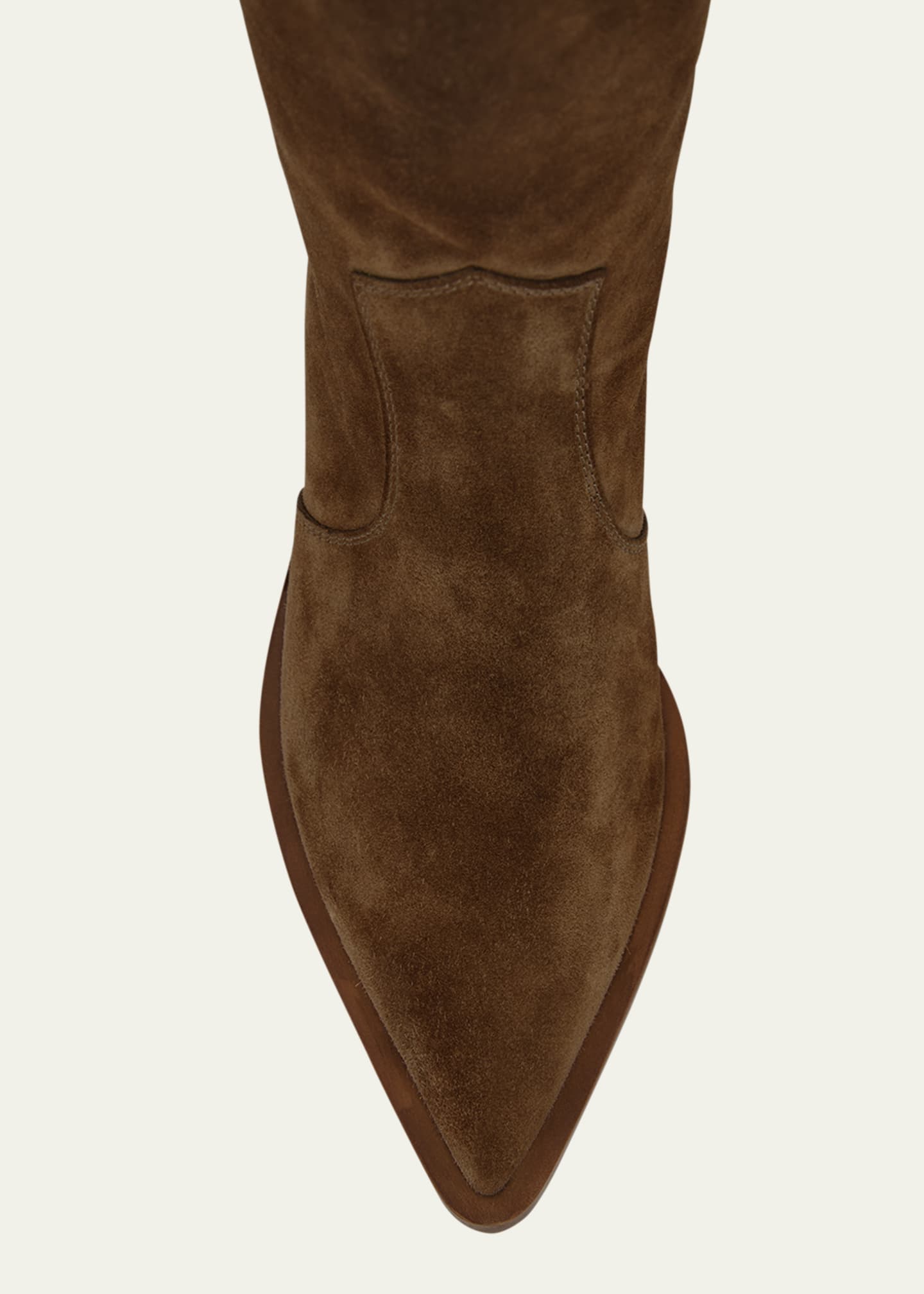 Gianvito Rossi Suede Tall Western Boots Image 6 of 6