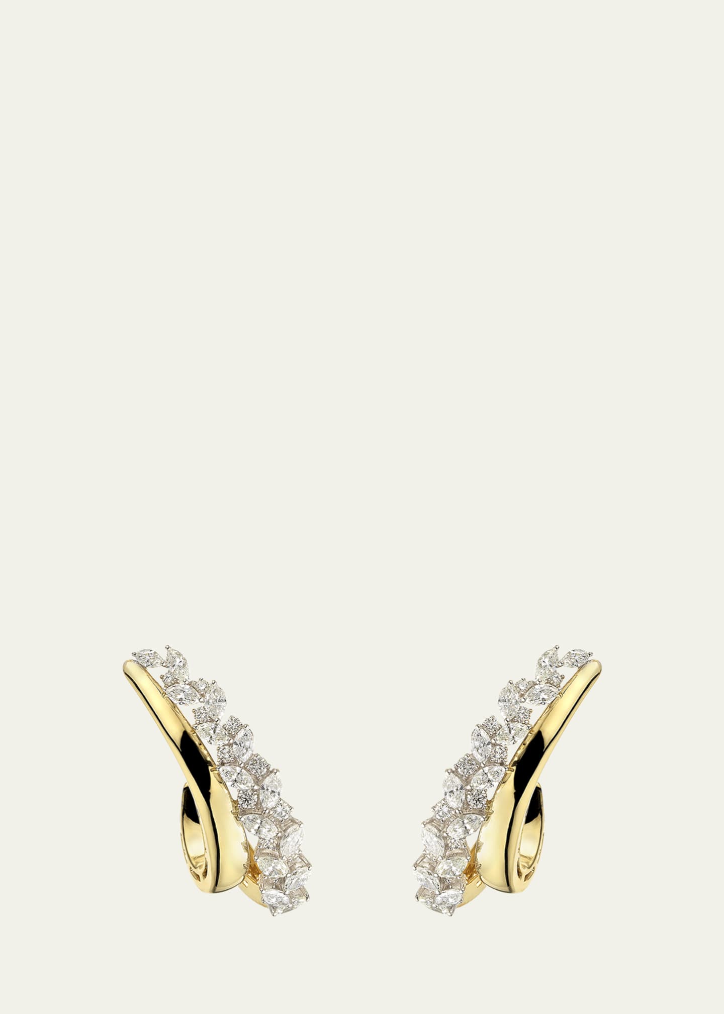 Yeprem 18K Yellow and White Gold Diamond Ear Climber Image 1 of 2