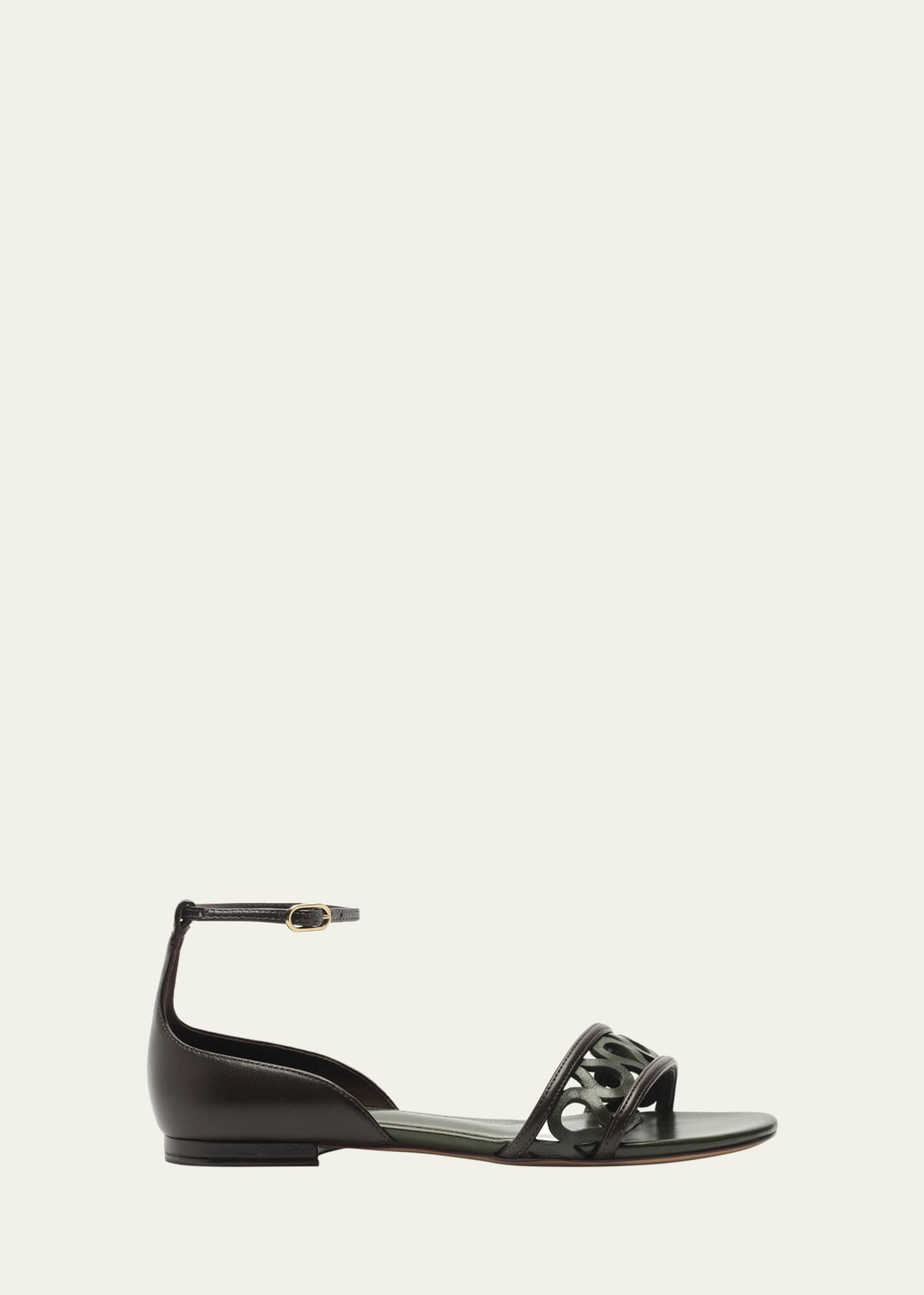Alexandre Birman Dakota Leather Ankle-Strap Sandals