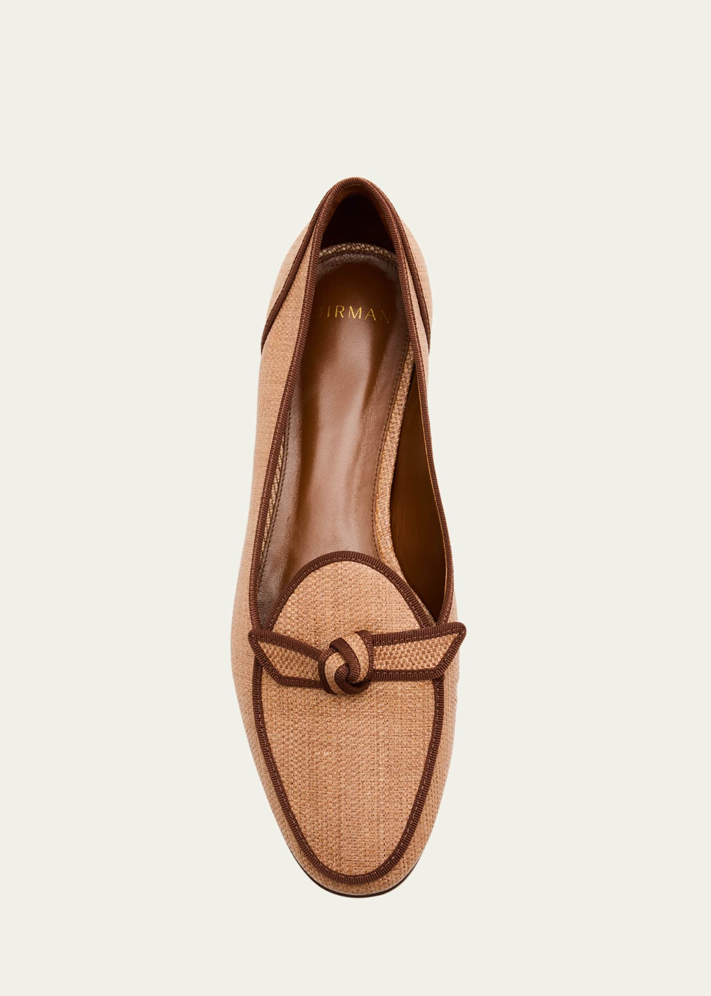Alexandre Birman Grosgrain Raffia Bow Loafers Image 6 of 6