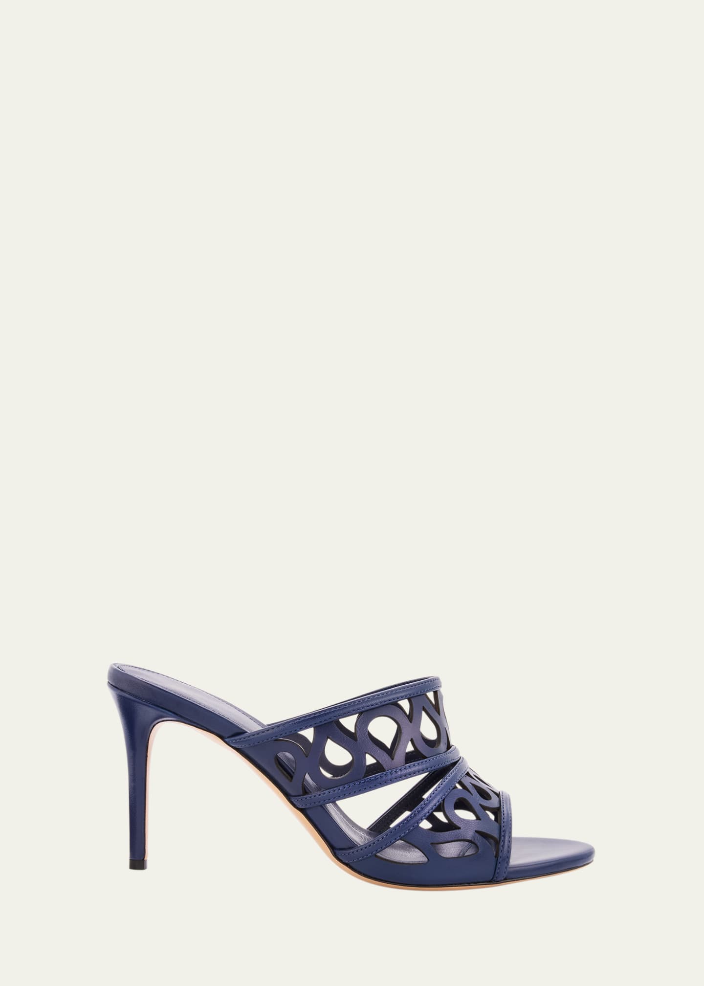 Alexandre Birman Dakota Cutout Leather Mule Sandals Image 1 of 6
