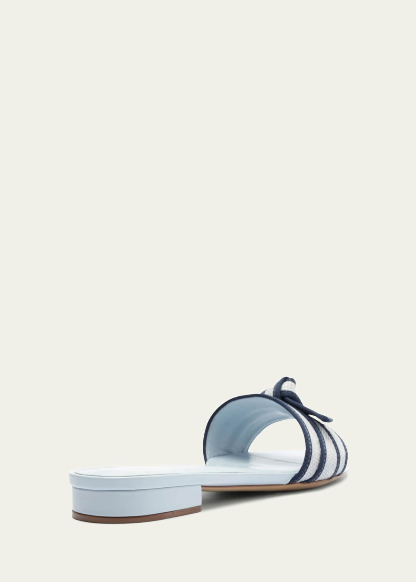 Alexandre Birman Raffia Knot Flat Slide Sandals Image 3 of 5