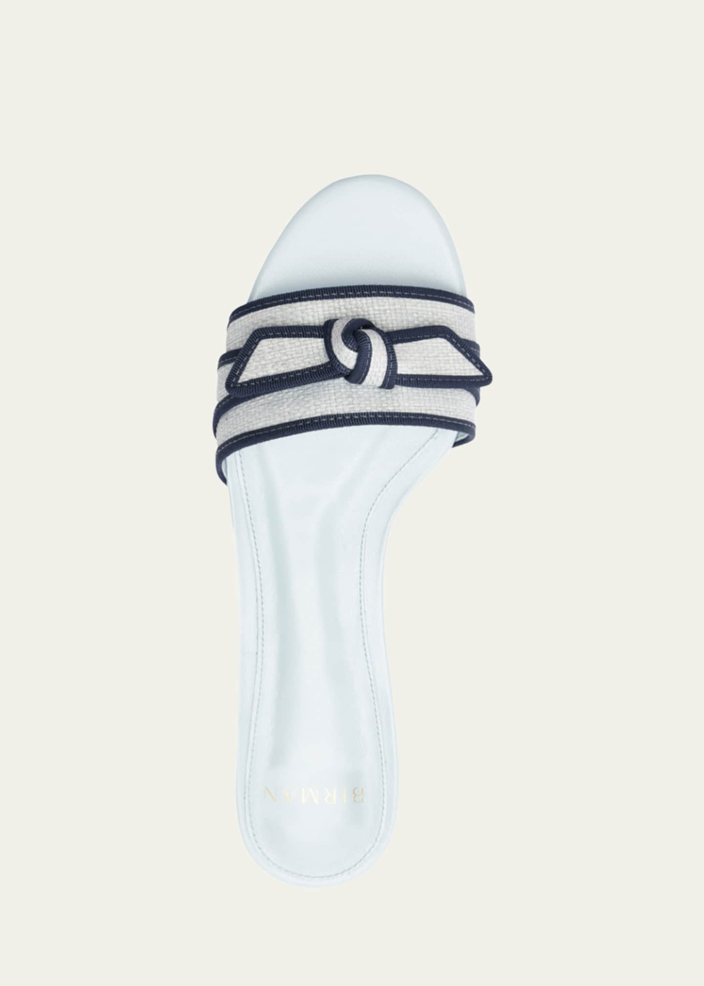 Alexandre Birman Raffia Knot Flat Slide Sandals Image 5 of 5