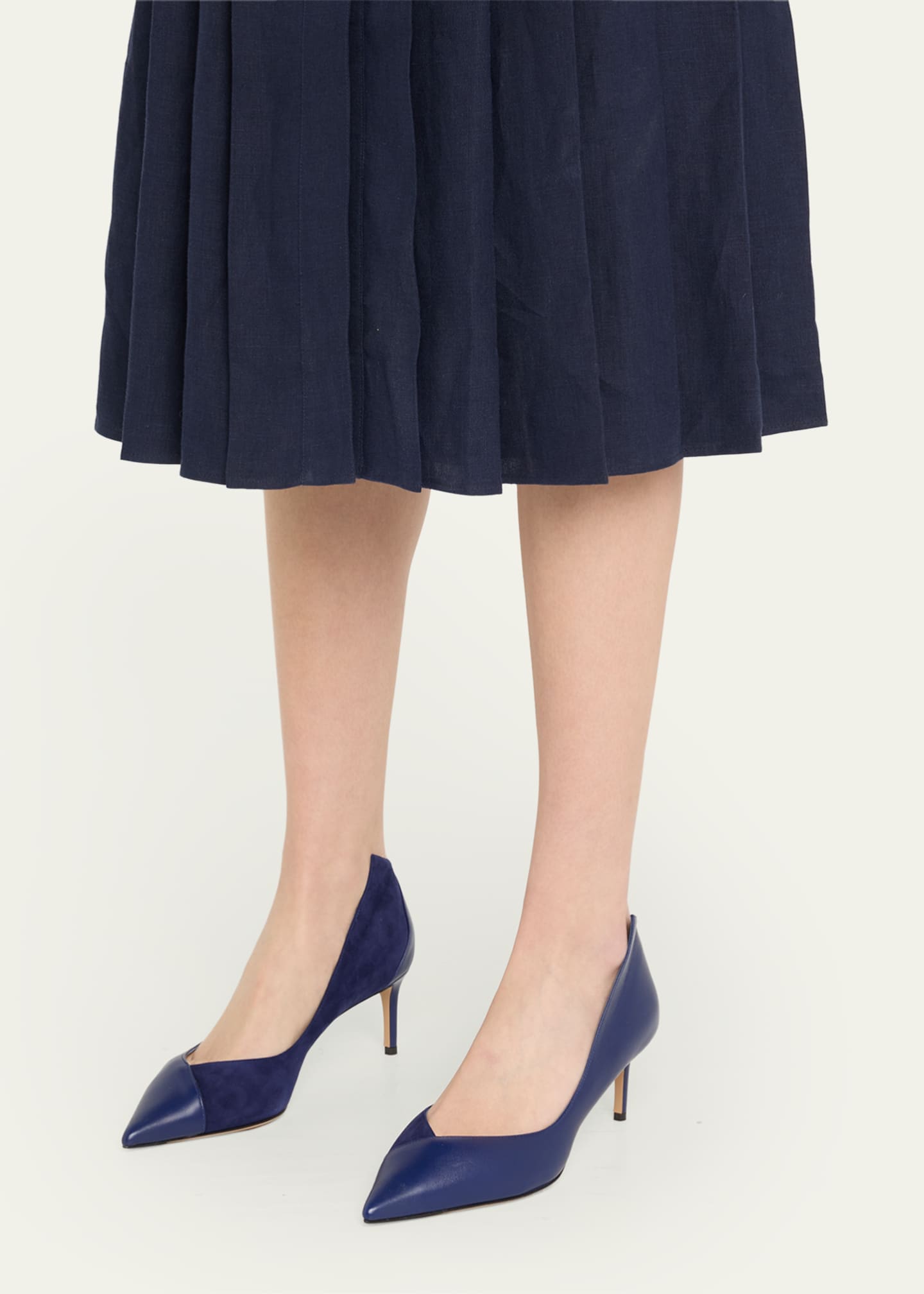 Alexandre Birman Pandora Shaped Leather Pumps Image 2 of 3