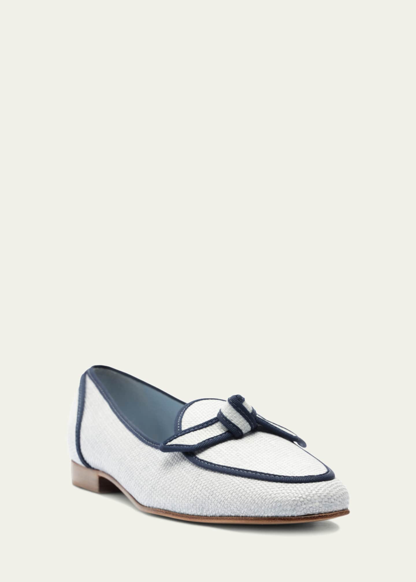 Alexandre Birman Raffia Knot Slip-on Loafers Image 2 of 5