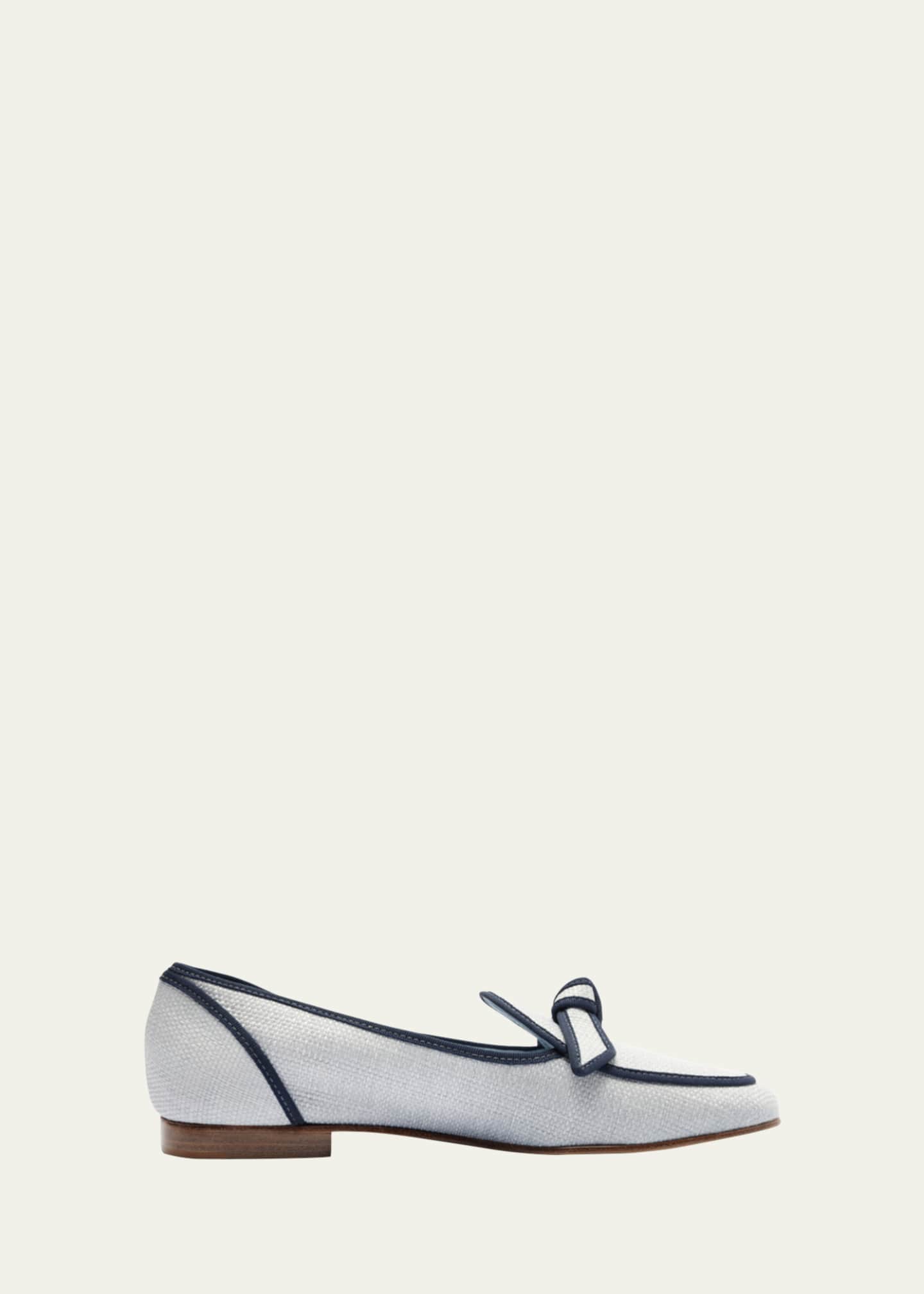Alexandre Birman Raffia Knot Slip-on Loafers Image 1 of 5