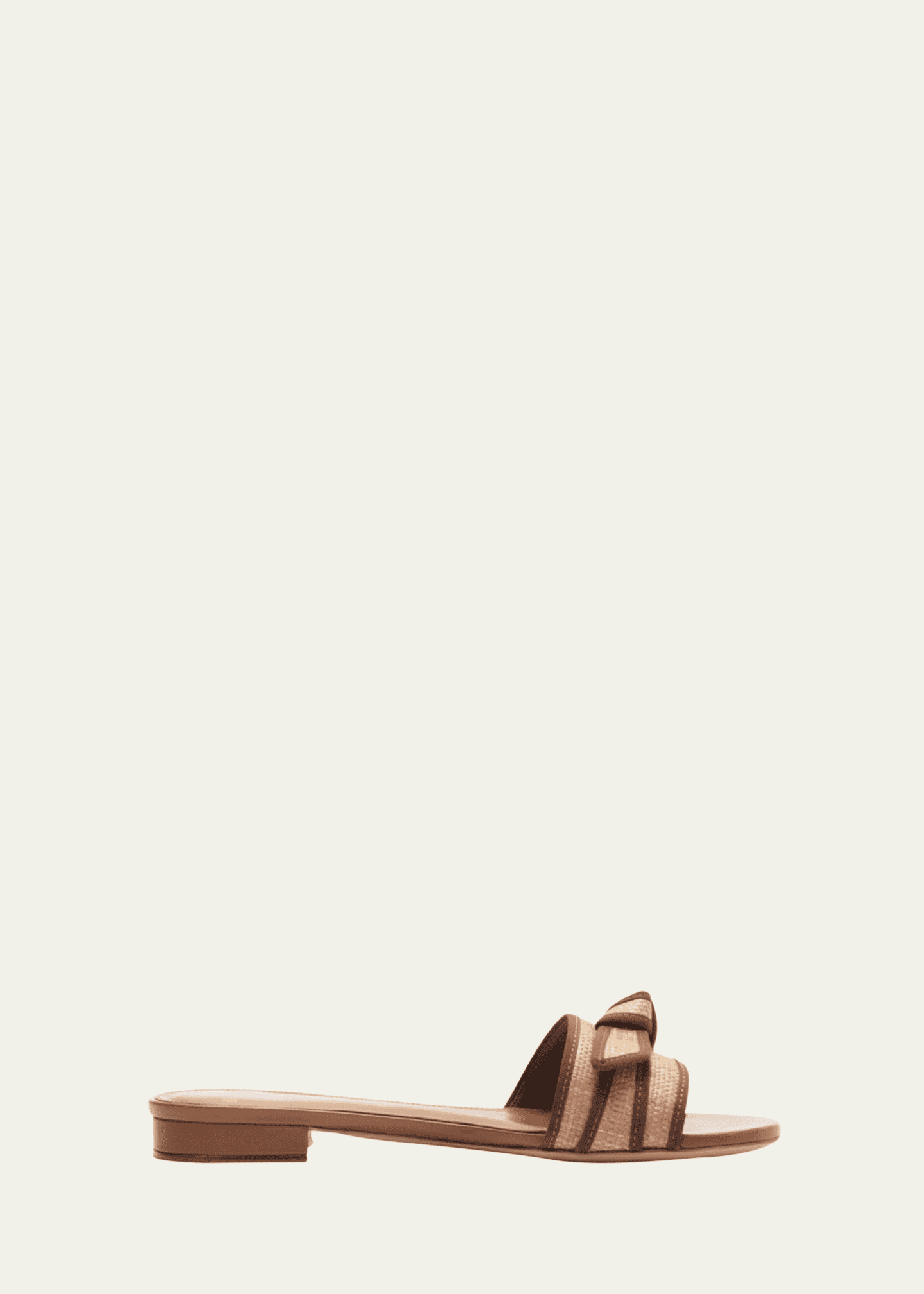 Alexandre Birman Raffia Knot Flat Slide Sandals Image 1 of 5