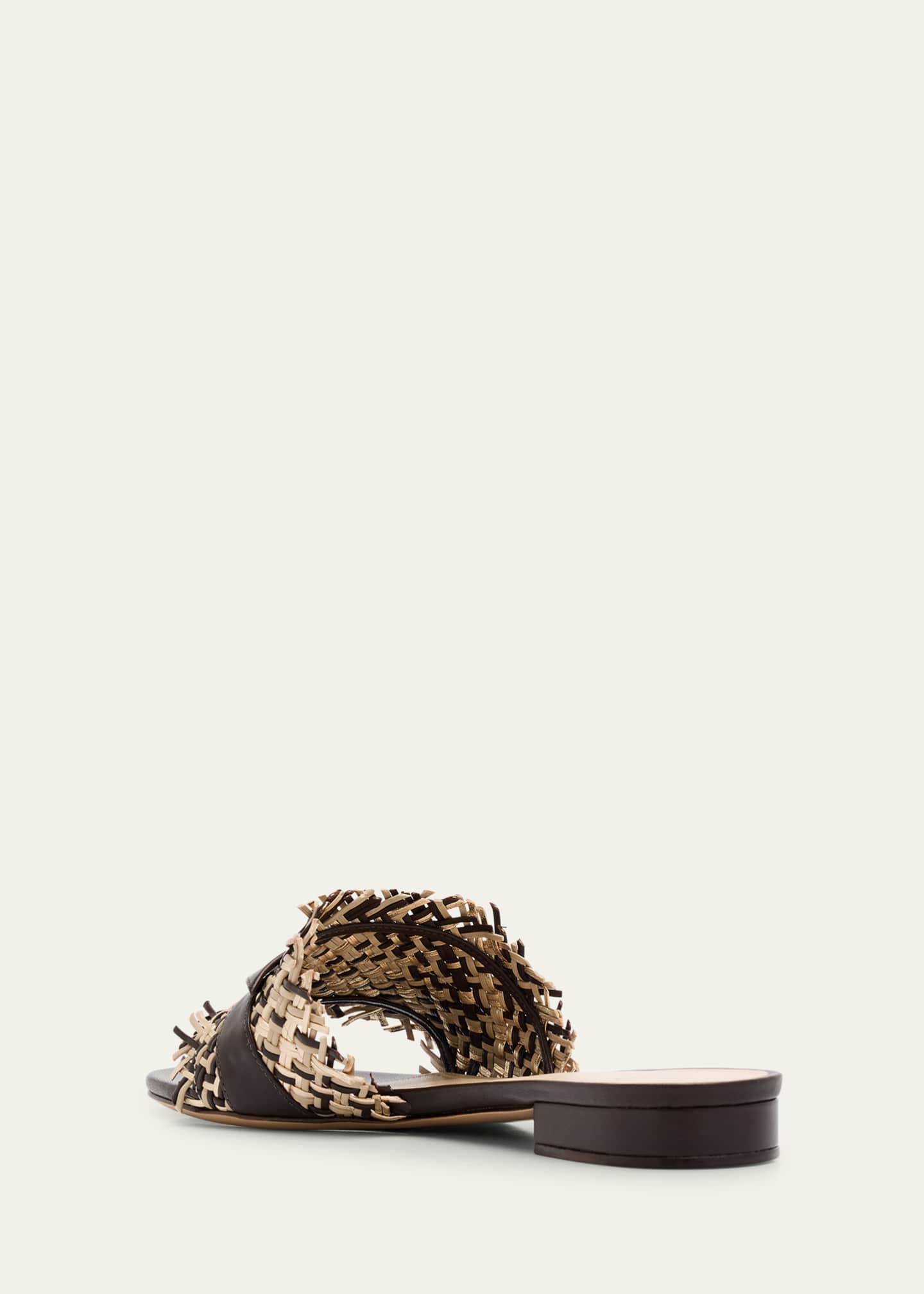Alexandre Birman Clarita Basket Bloom Flat Sandals Image 4 of 6