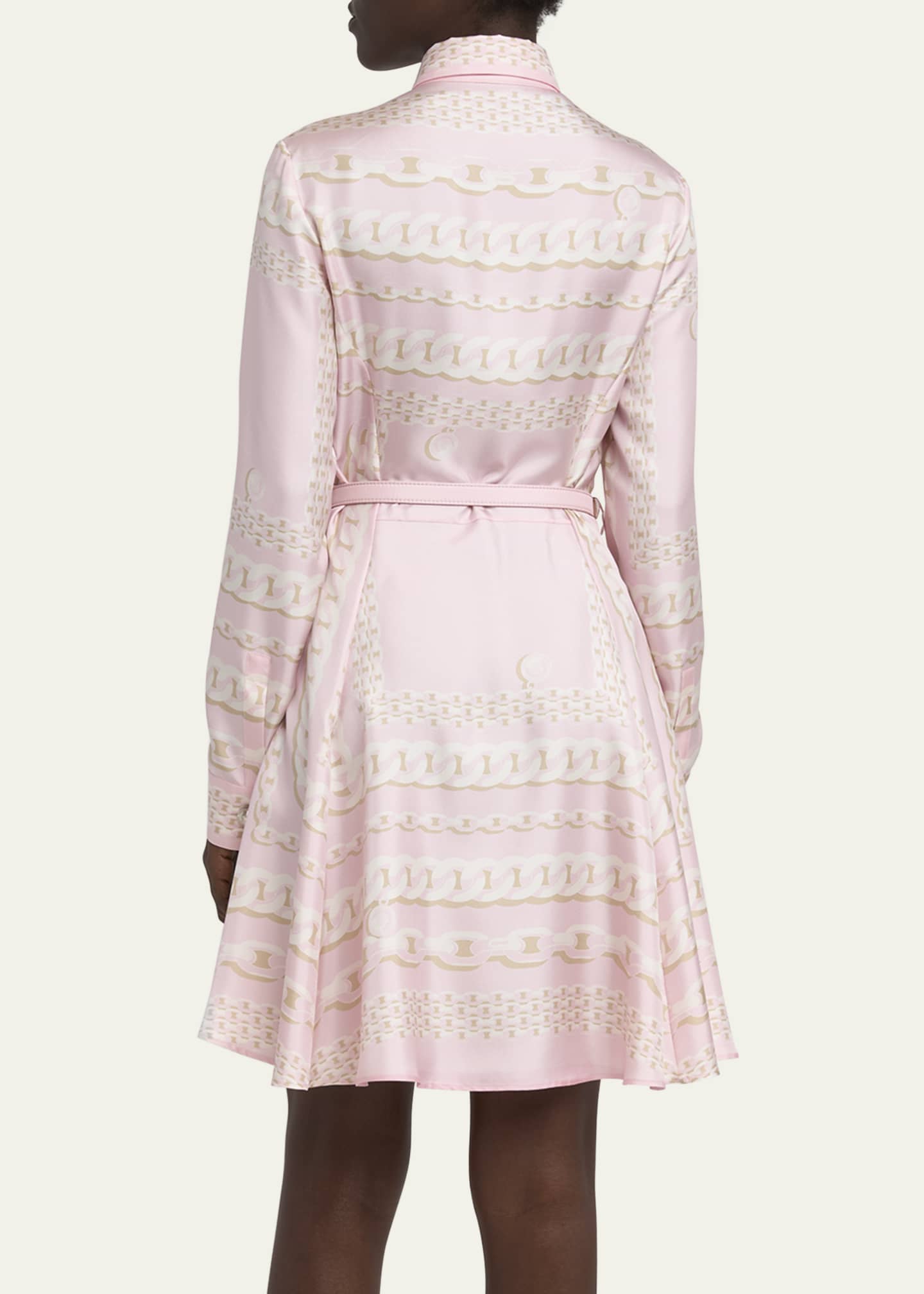 Versace Treasure Foulard Silk Twill Dress Image 3 of 5