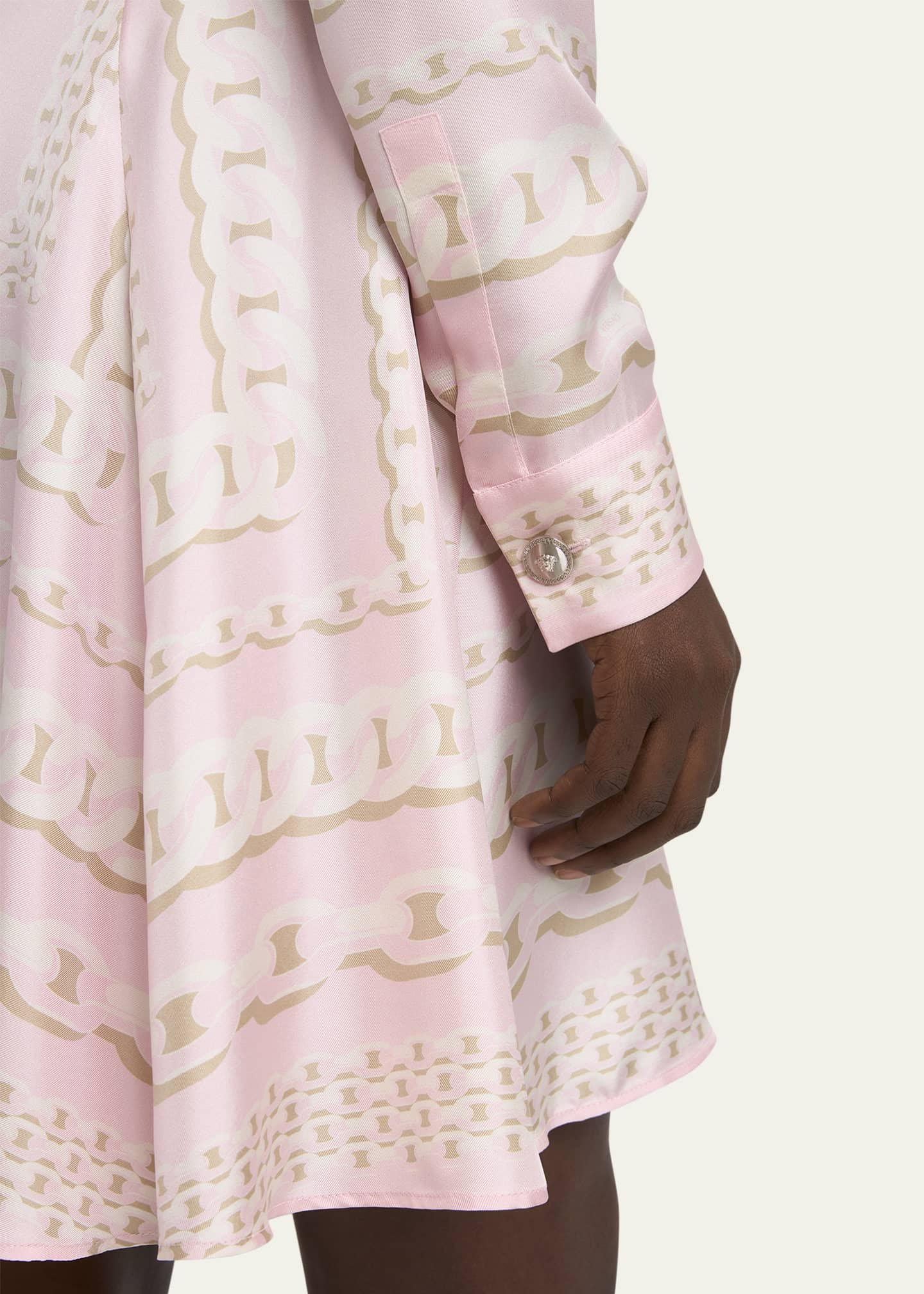 【送料&関税込】Versace Treasure Dress Versace Treasure Foulard Silk Twill Dress - Bergdorf Goodman