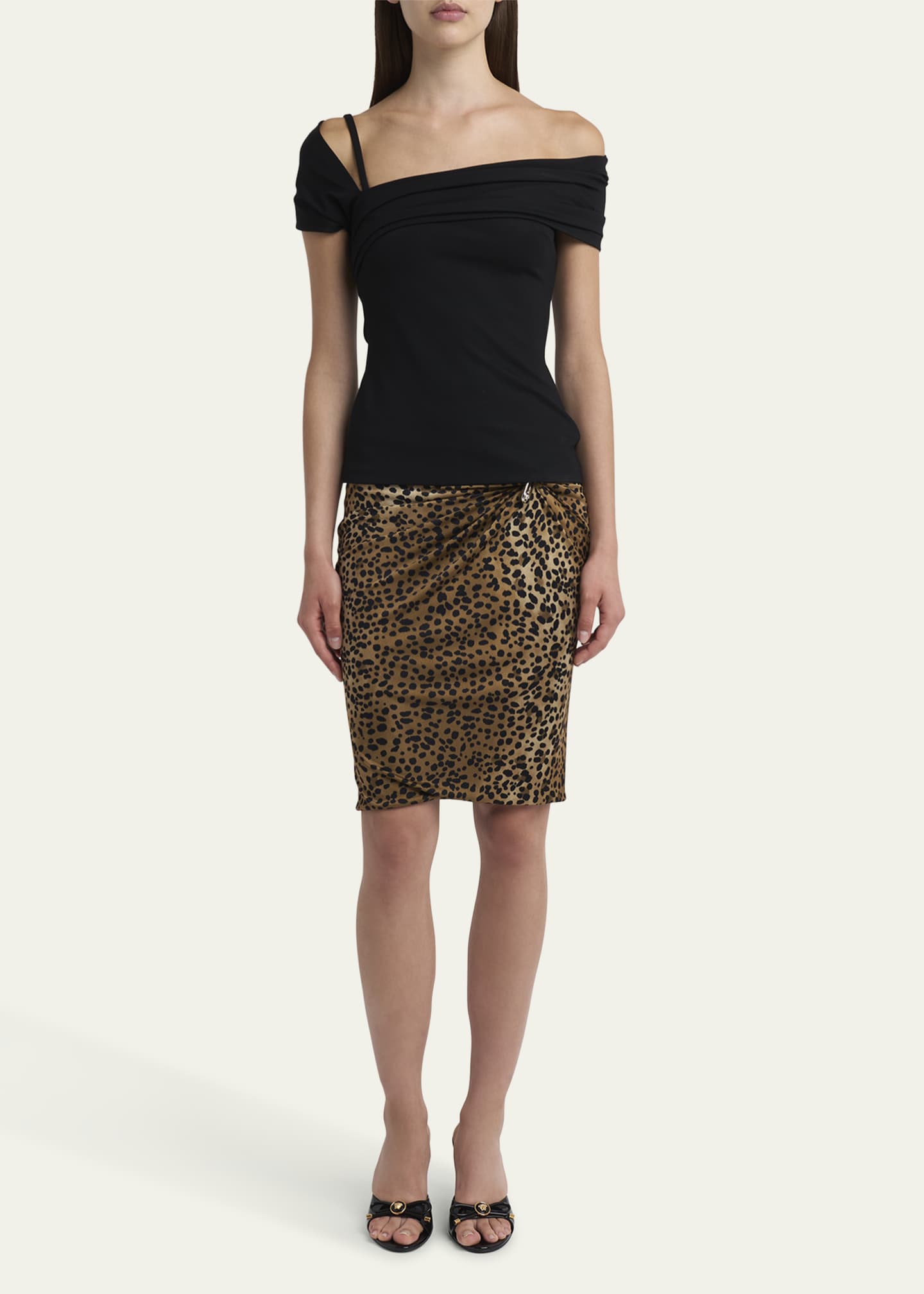 Versace Off-the-Shoulder Stretch Blouse Image 2 of 5