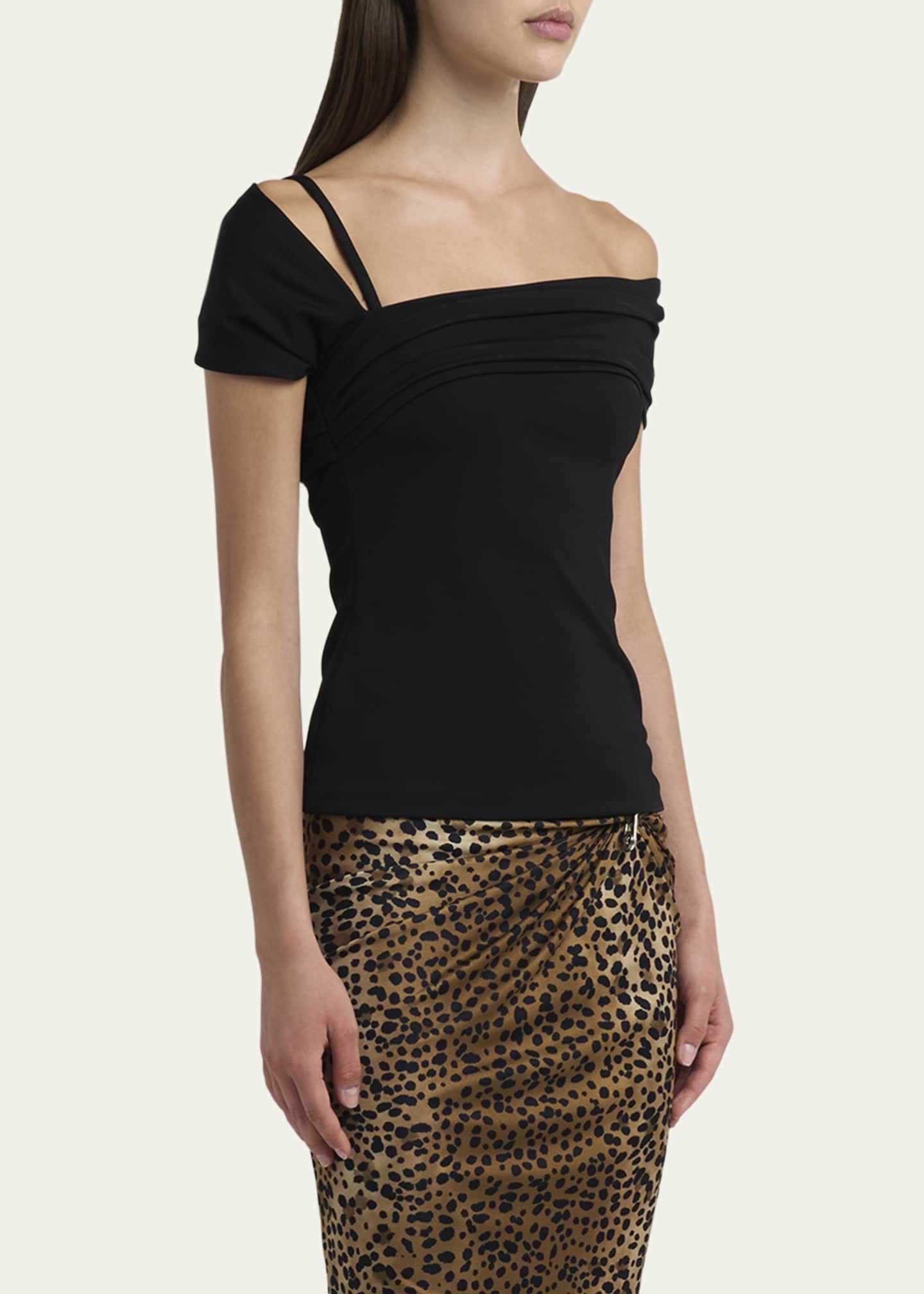 Versace Off-the-Shoulder Stretch Blouse Image 4 of 5