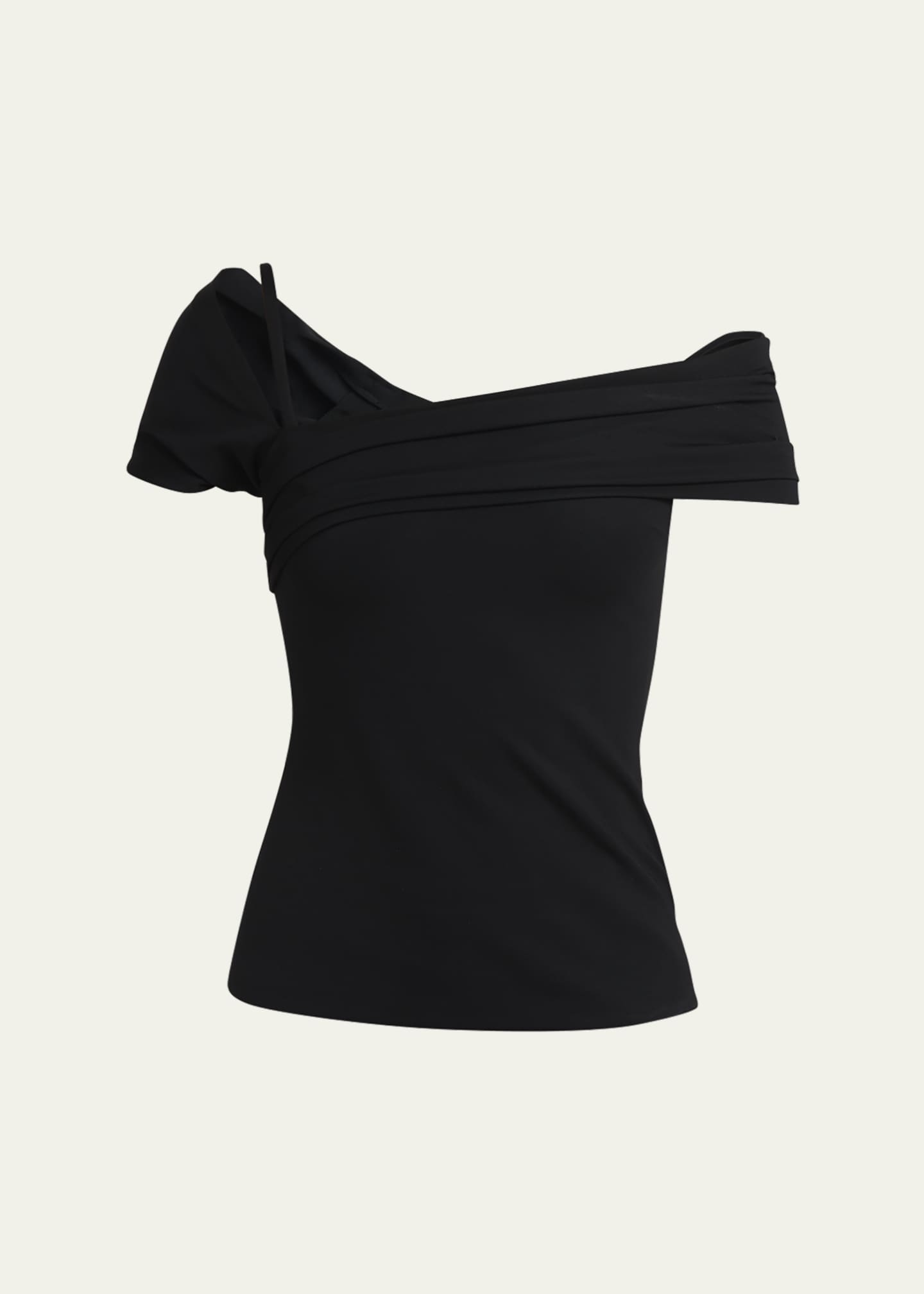 Versace Off-the-Shoulder Stretch Blouse Image 1 of 5