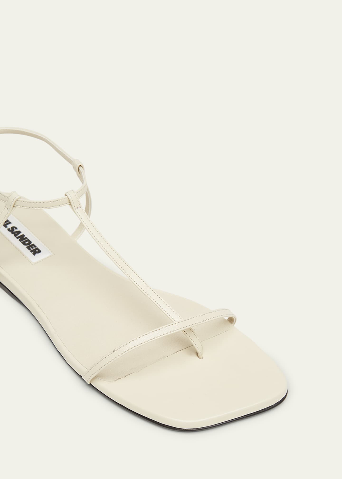 Jil Sander Leather T-Strap Sandals Image 5 of 5