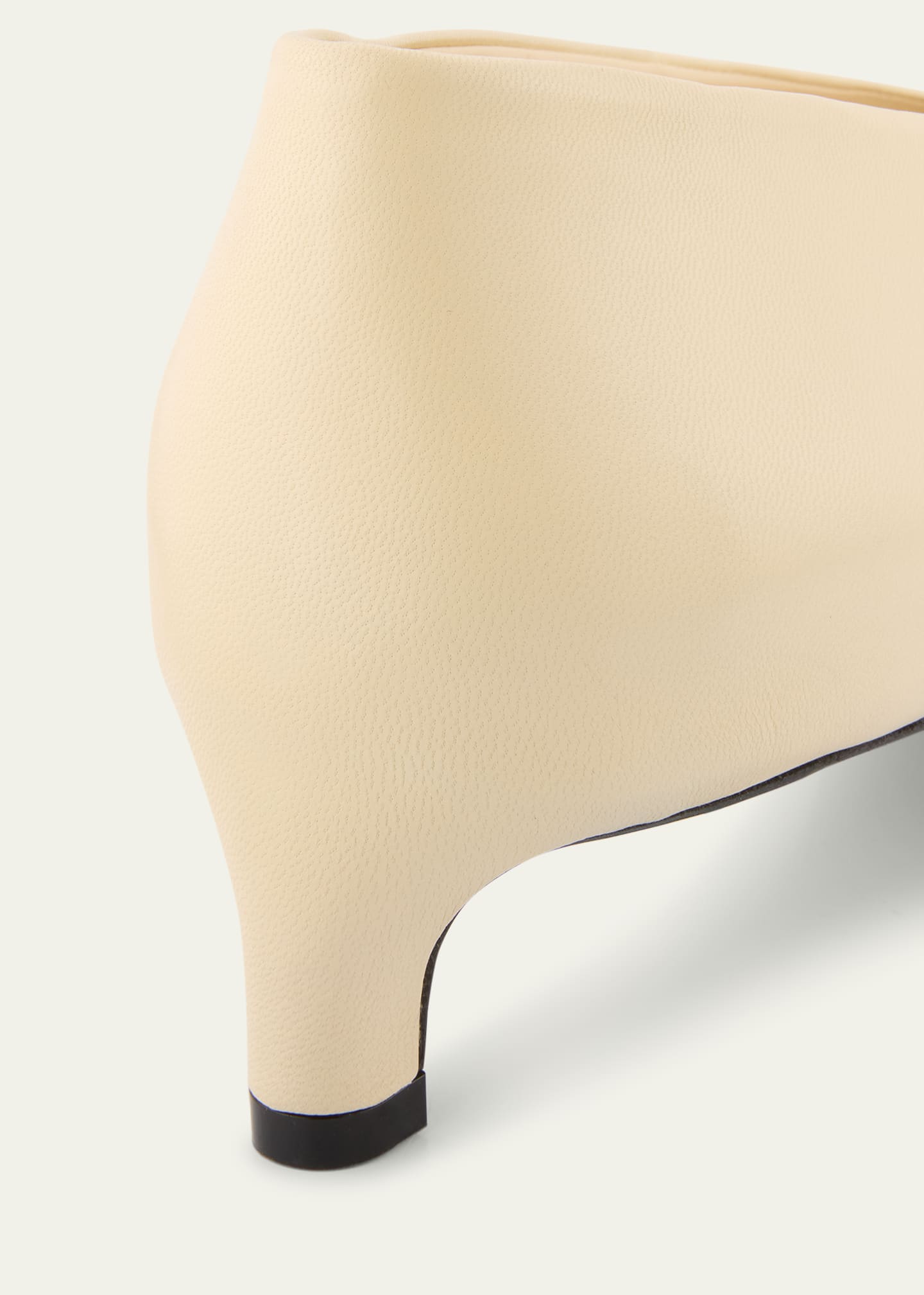 Jil Sander Leather Point-Toe Kitten Pumps Image 5 of 6