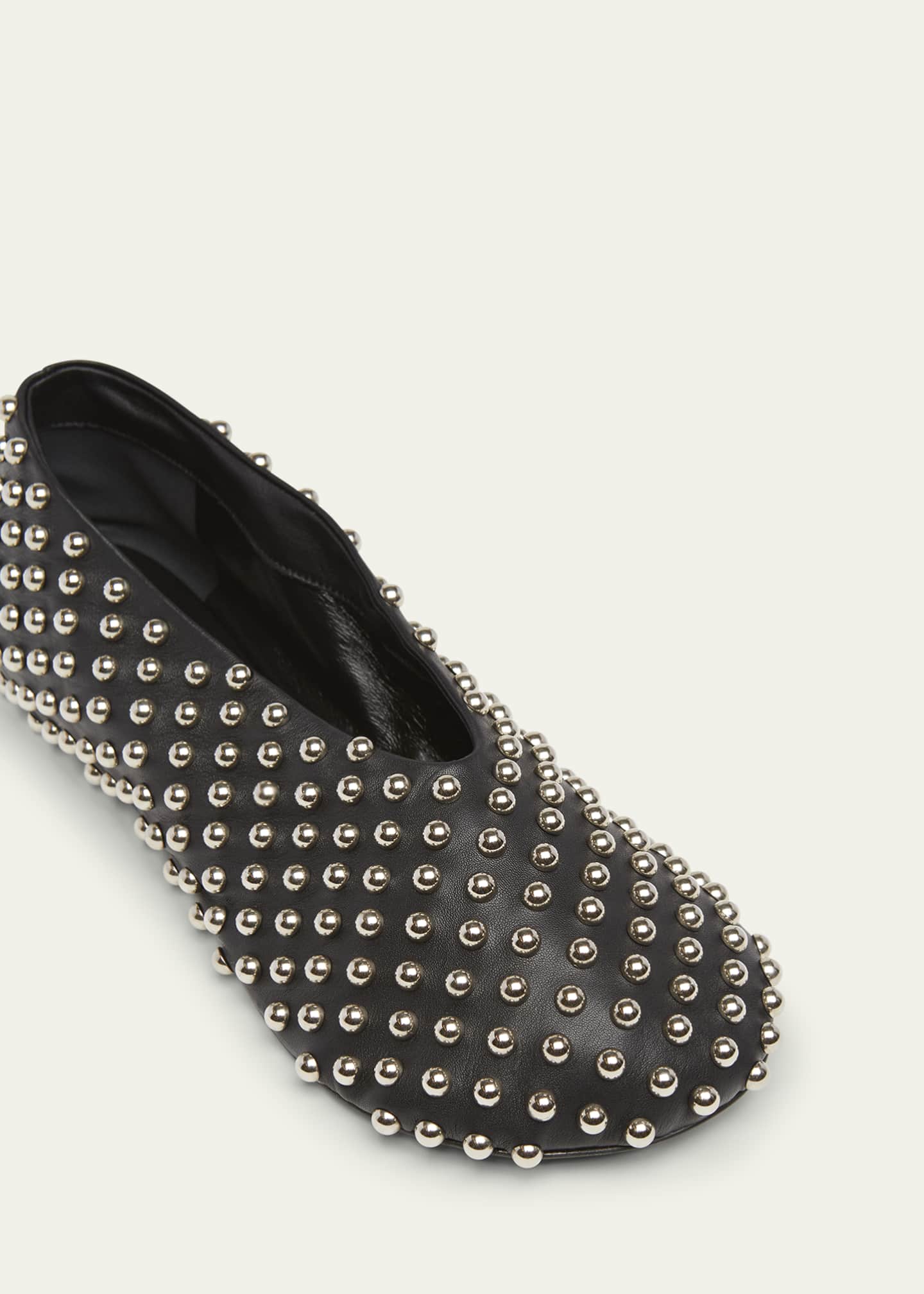 Jil Sander Studded Leather Ballerina Flats Image 5 of 5
