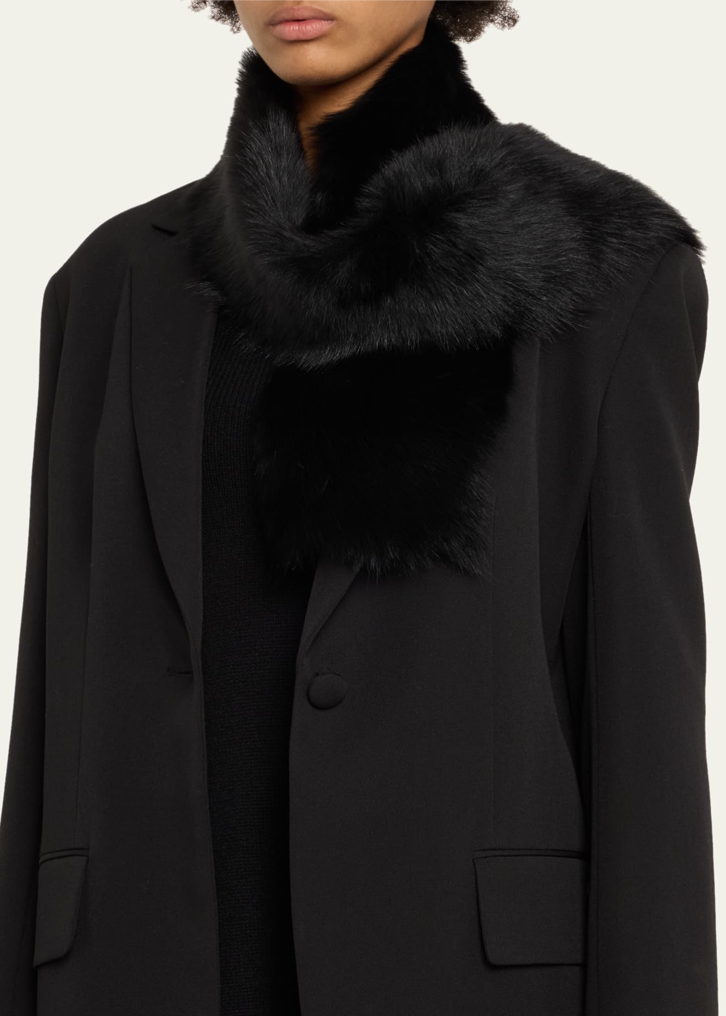 Pologeorgis Lamb Shearling Fur Scarf Image 3 of 4