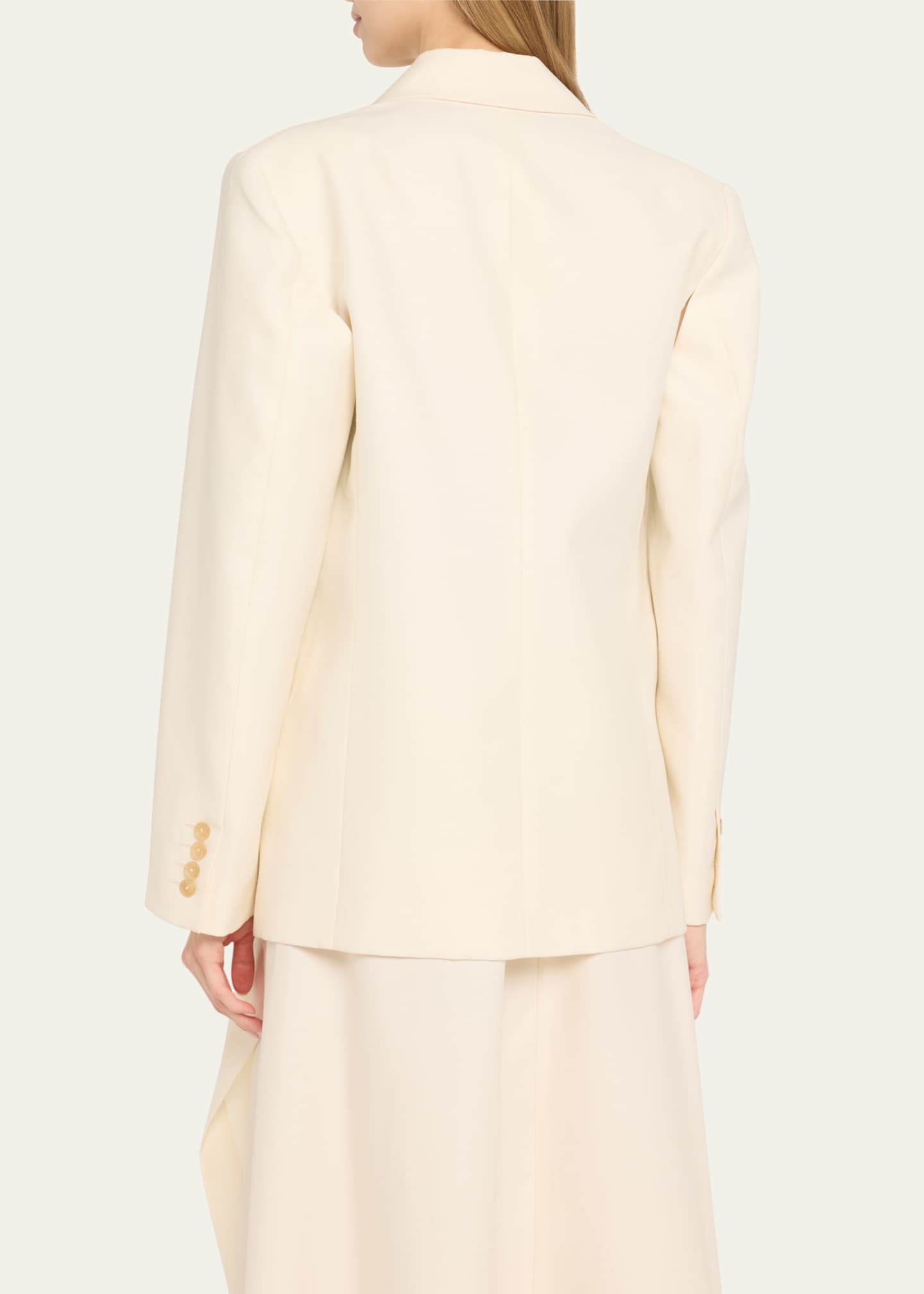 Antonella Double-Breasted Peak Lapel Blazer - Thumbnail 3