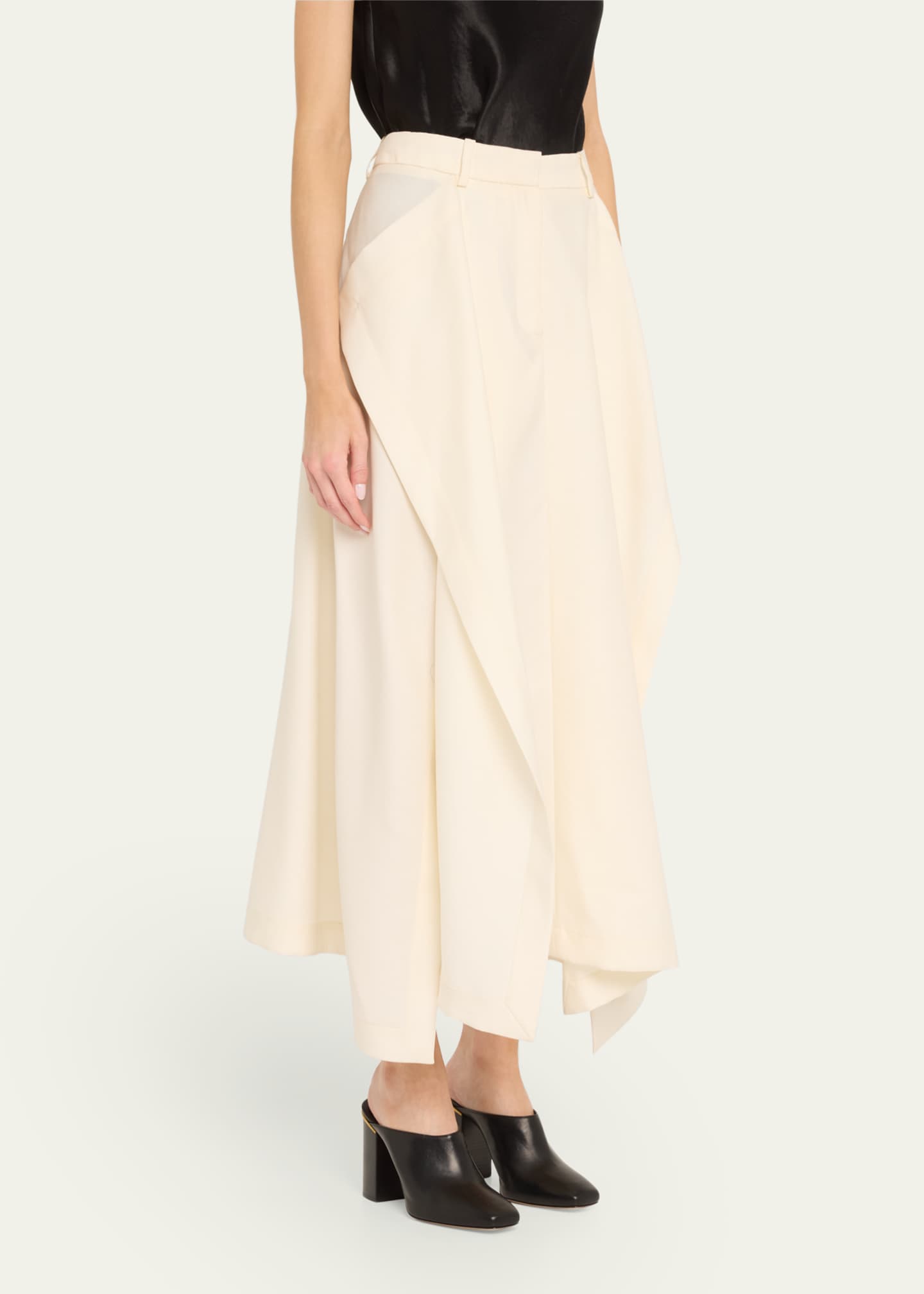 Silk wool midi skirt clearance