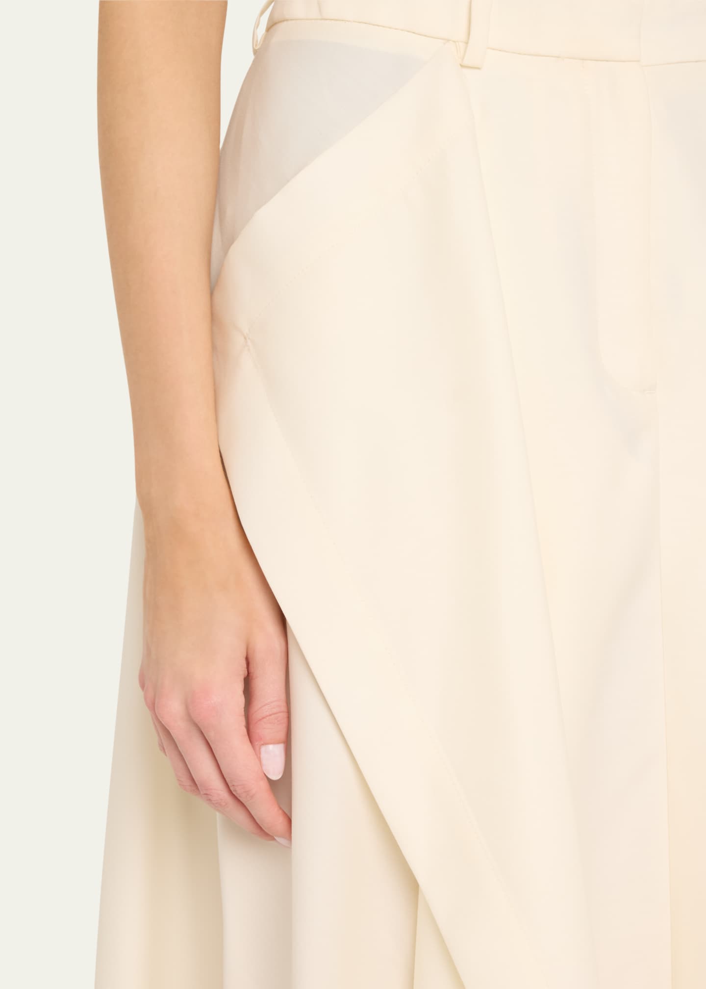 Heirlome Jacinta Draped Silk Wool Midi Skirt