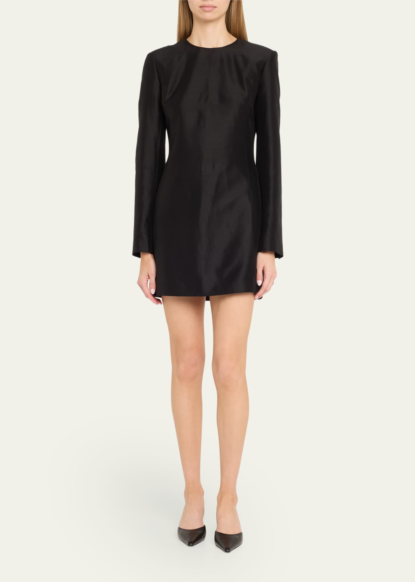 Francesca A-Line Silk Mini Dress - Thumbnail 2