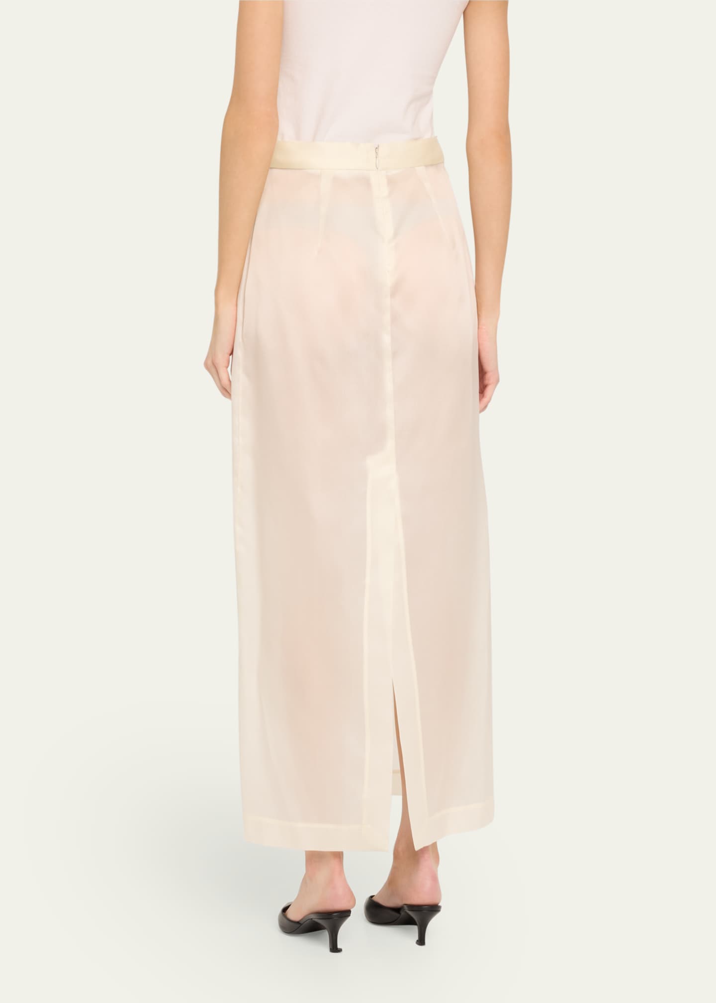 Irene Straight Silk Maxi Skirt