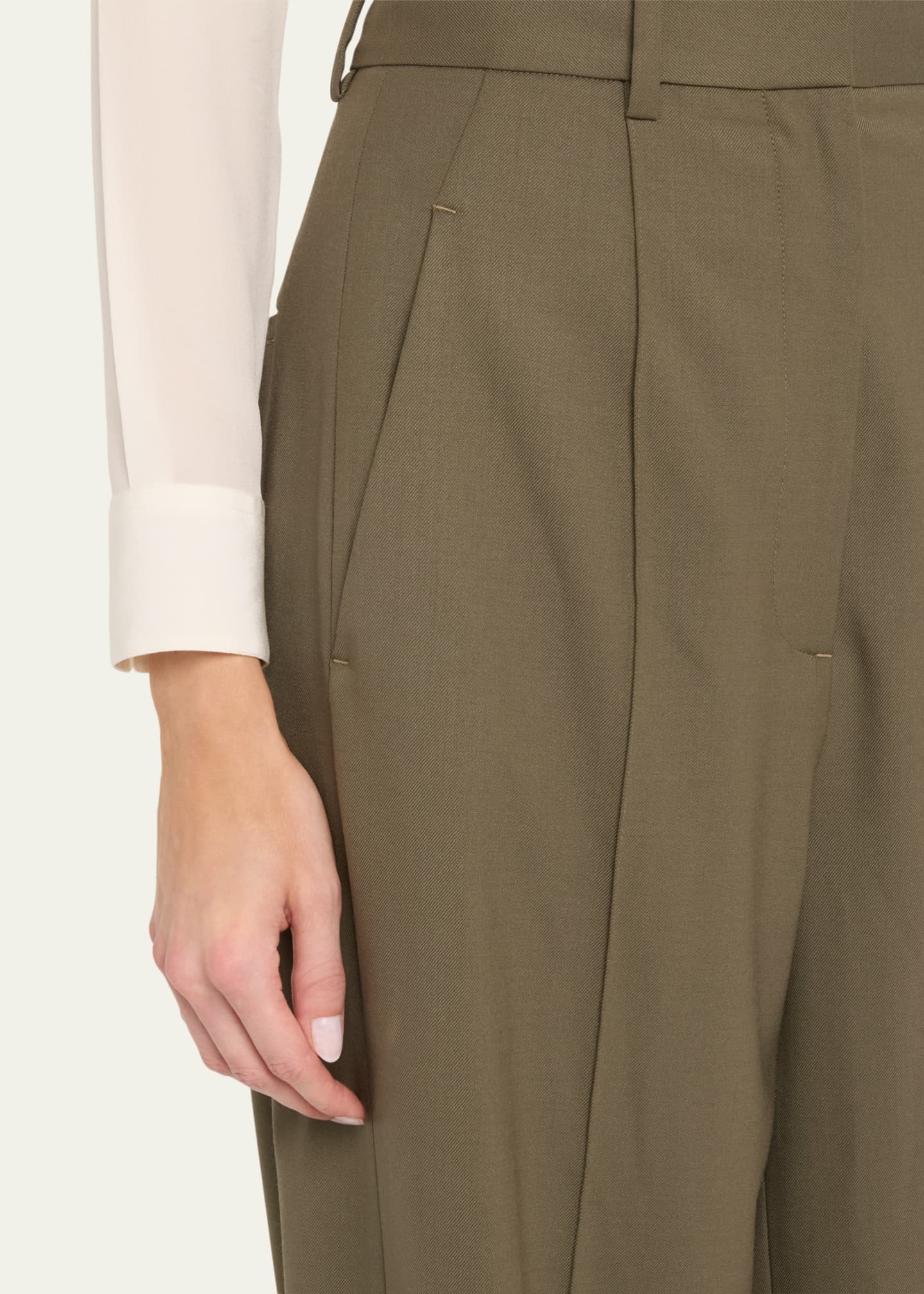 Heirlome Antonella Wide-Leg Wool Twill Trousers Image 5 of 5