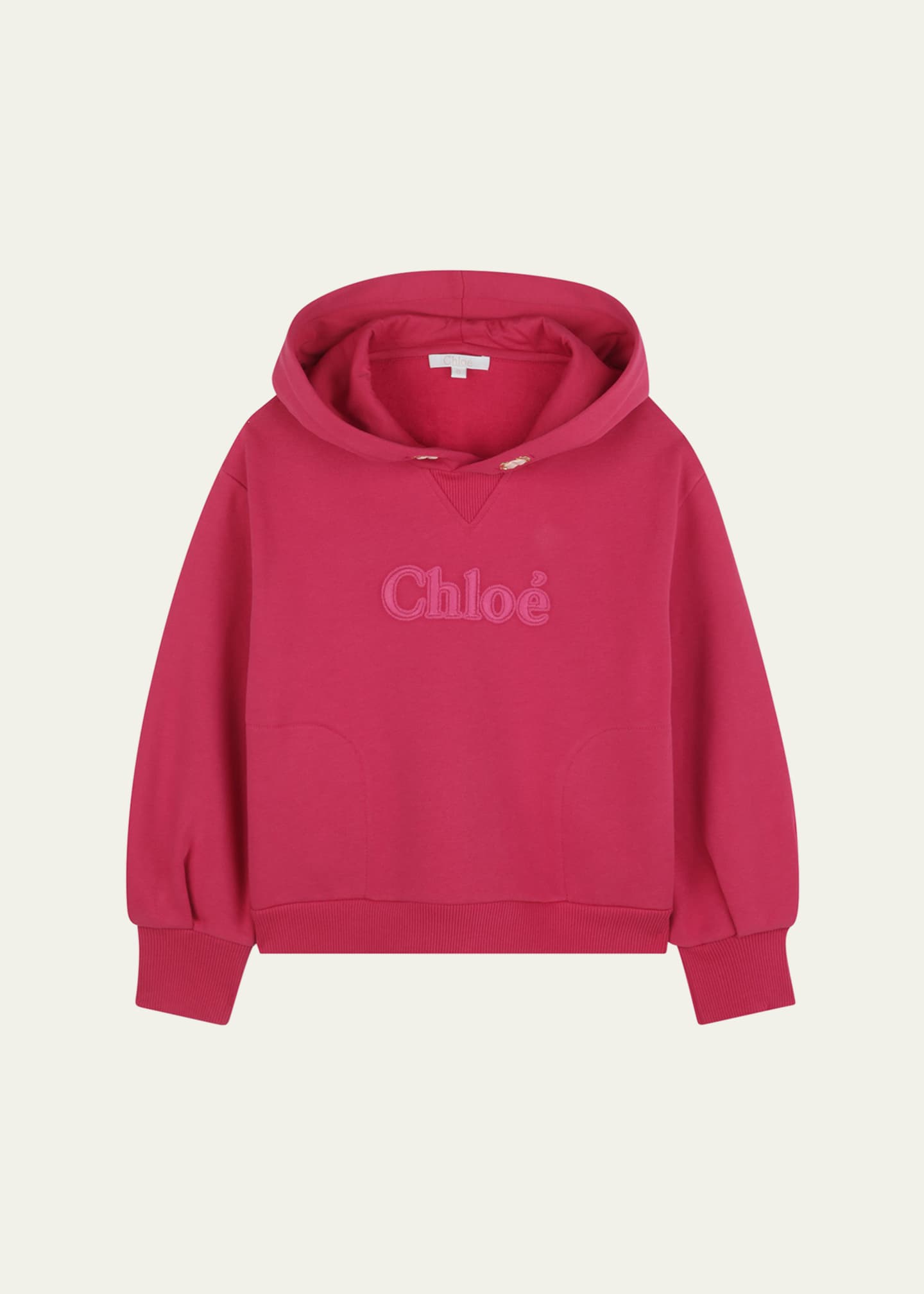 Chloe Girl's Hoodie W/ Embroidered Logo, Size 6-12 Image 1 of 2