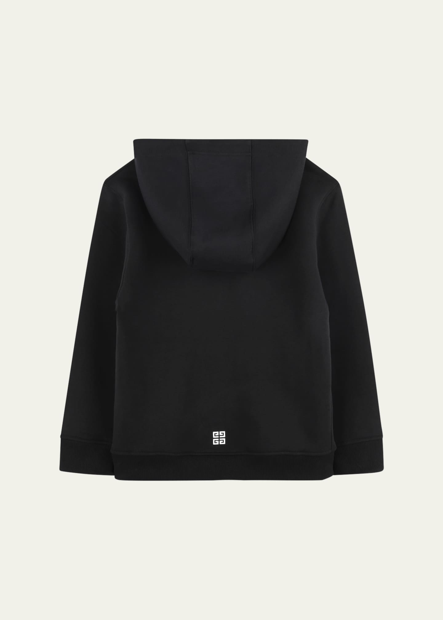 Givenchy Kid's Logo-Print Fleece Hoodie, Size 6-12 Image 2 of 3