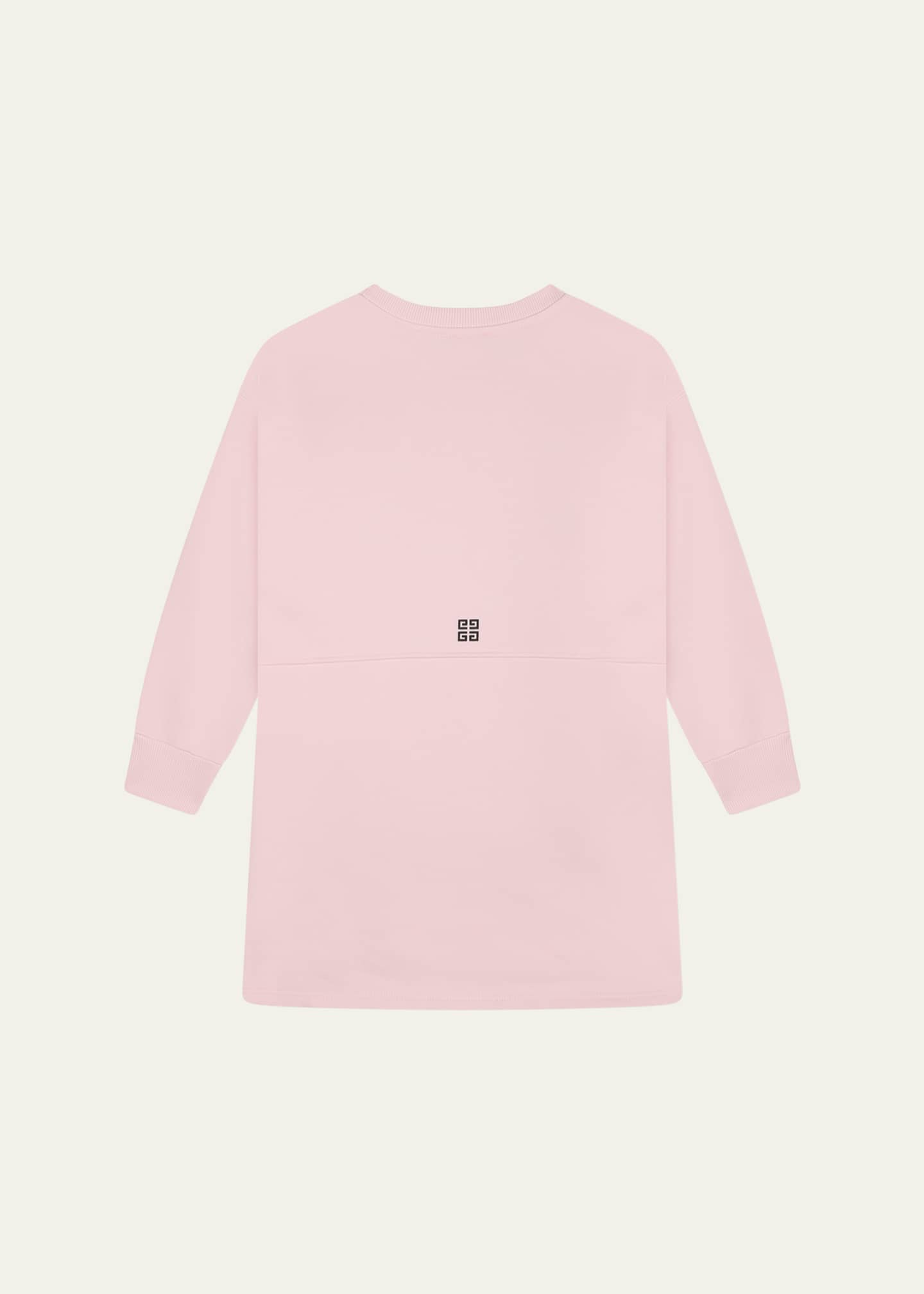 Givenchy Girl's Logo-Print Fleece Hoodie Dress, Size 4-5 Image 2 of 2