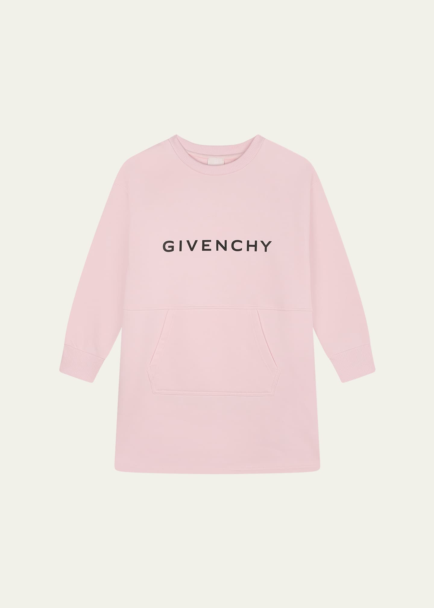 Givenchy Girl's Logo-Print Fleece Hoodie Dress, Size 4-5 Image 1 of 2